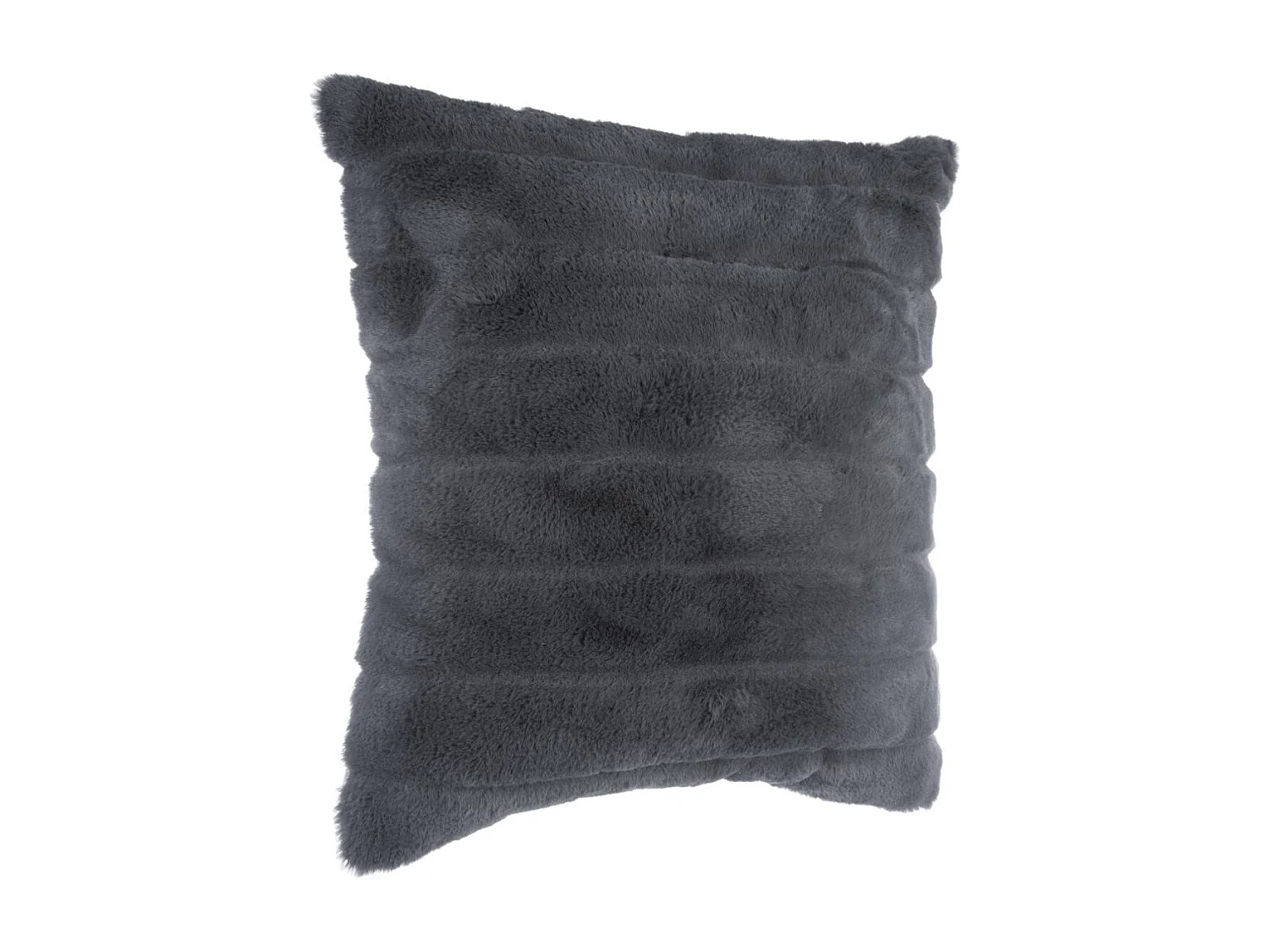 Coussin déhoussable en Fourrure Gris foncé 45 x 45 cm
