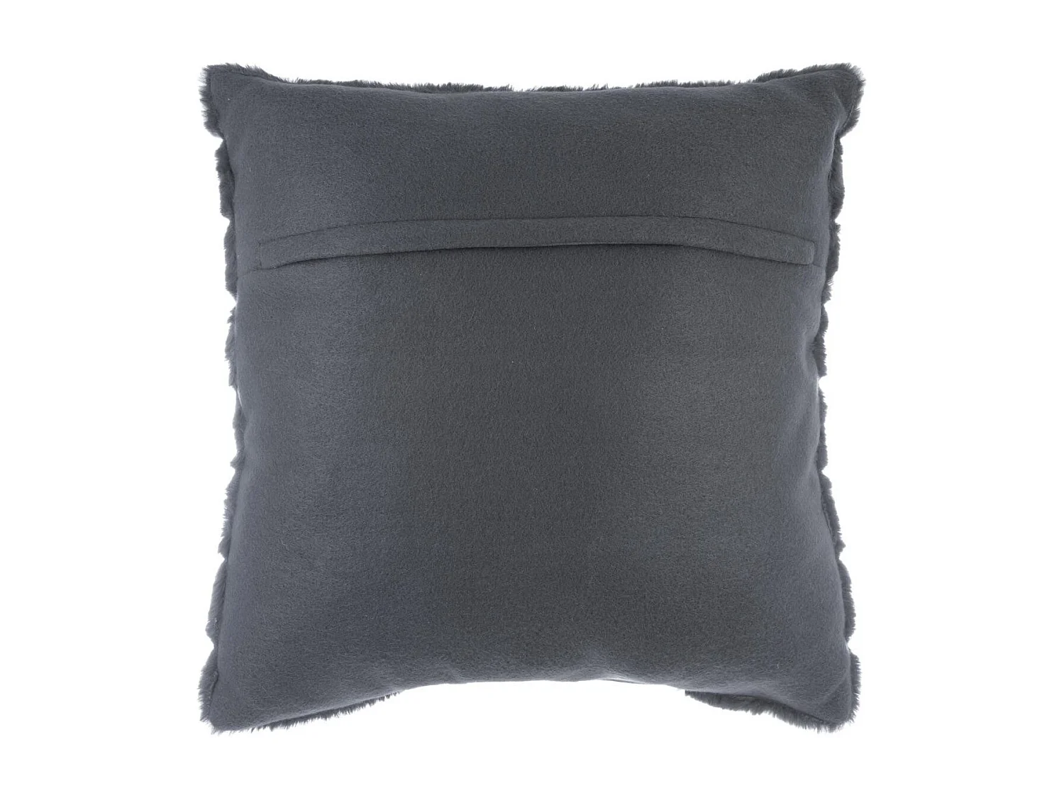 Coussin déhoussable en Fourrure Gris foncé 45 x 45 cm