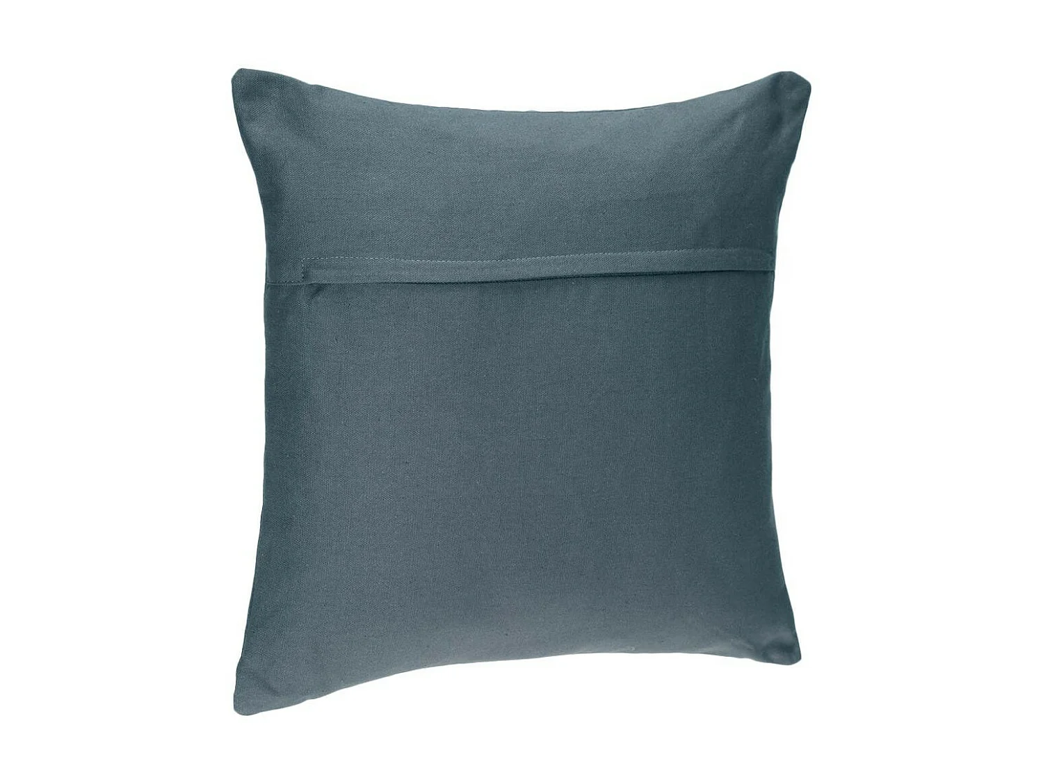 Coussin déhoussable en Coton Bleu orage 38 x 38 cm