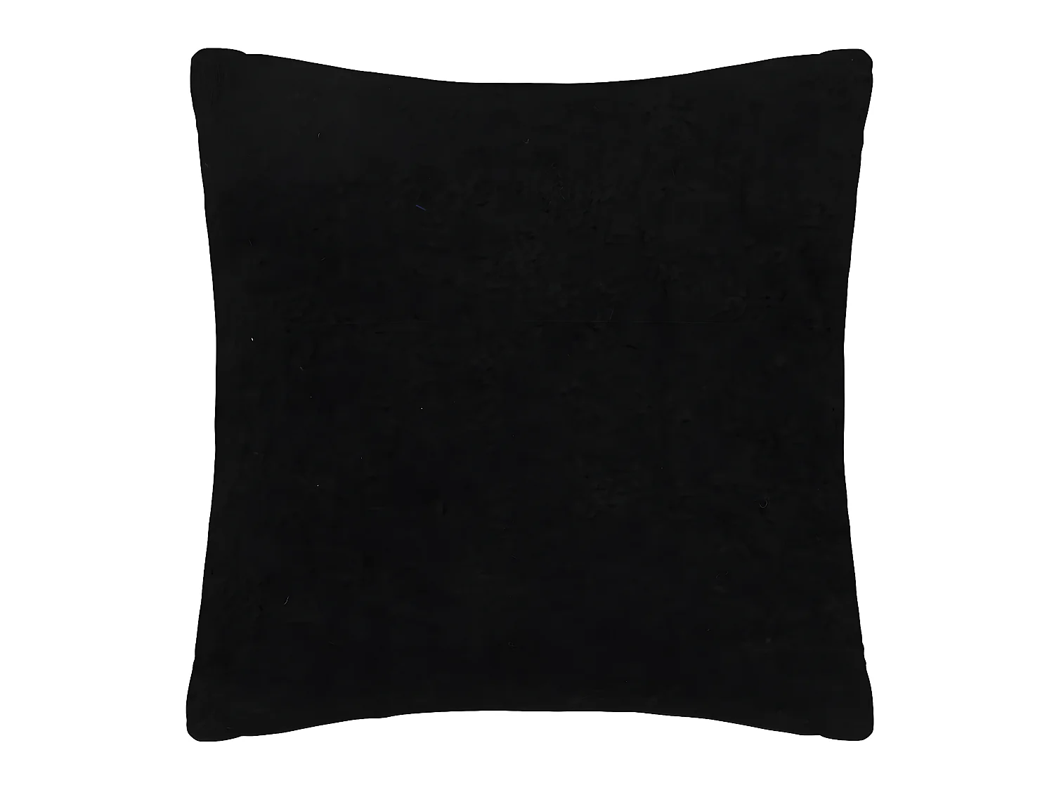 Coussin déhoussable Noir aspect Mohair 45 x 45 cm