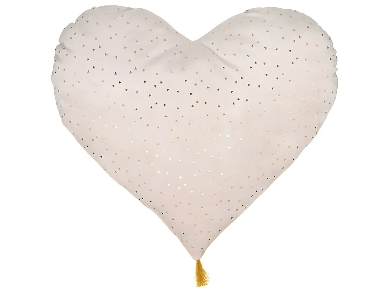 Coussin décoratif Coeur Rose Berlingot brillant 40 x 45 cm