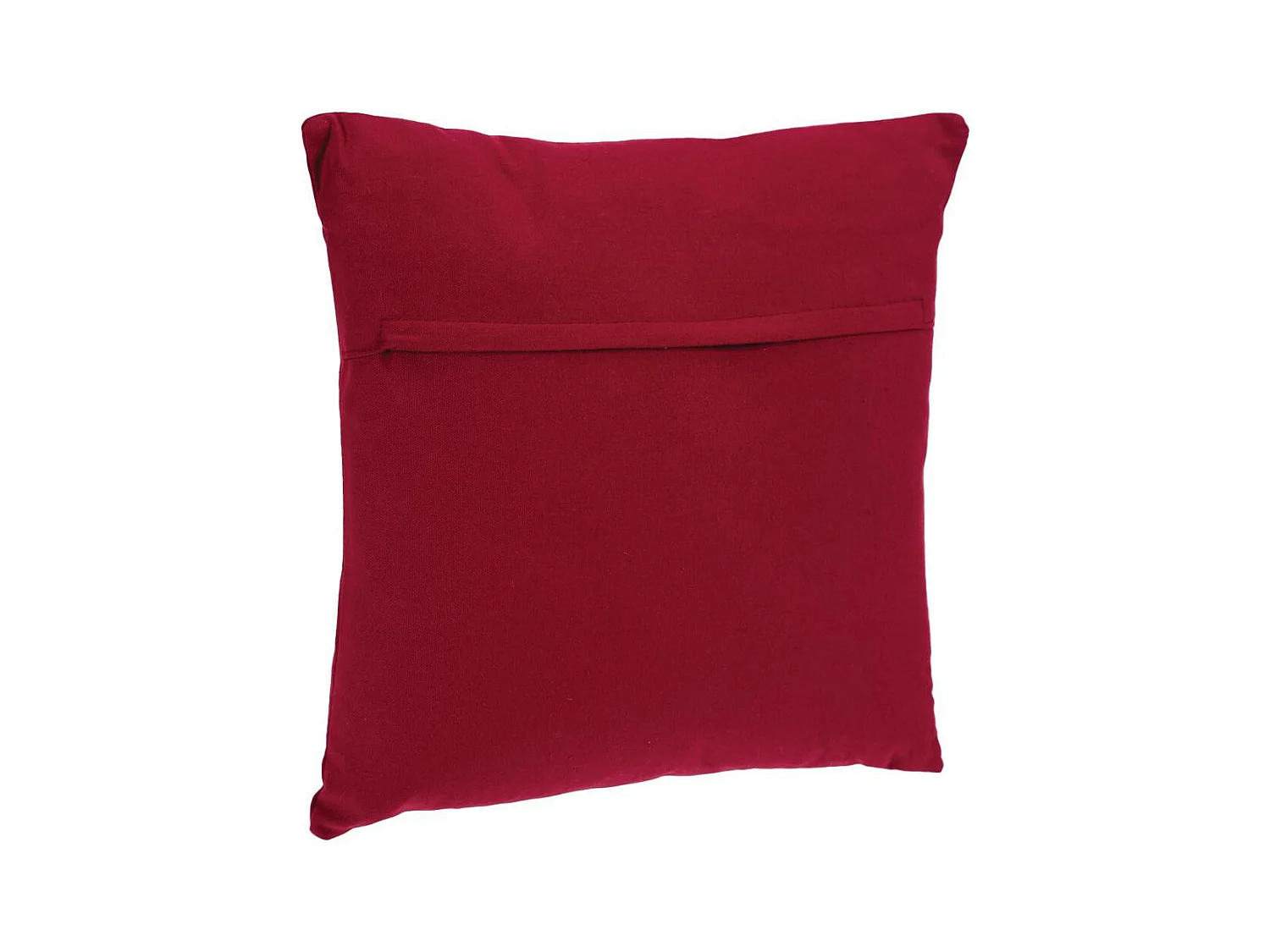 Coussin déhoussable en Coton Rouge 38 x 38 cm