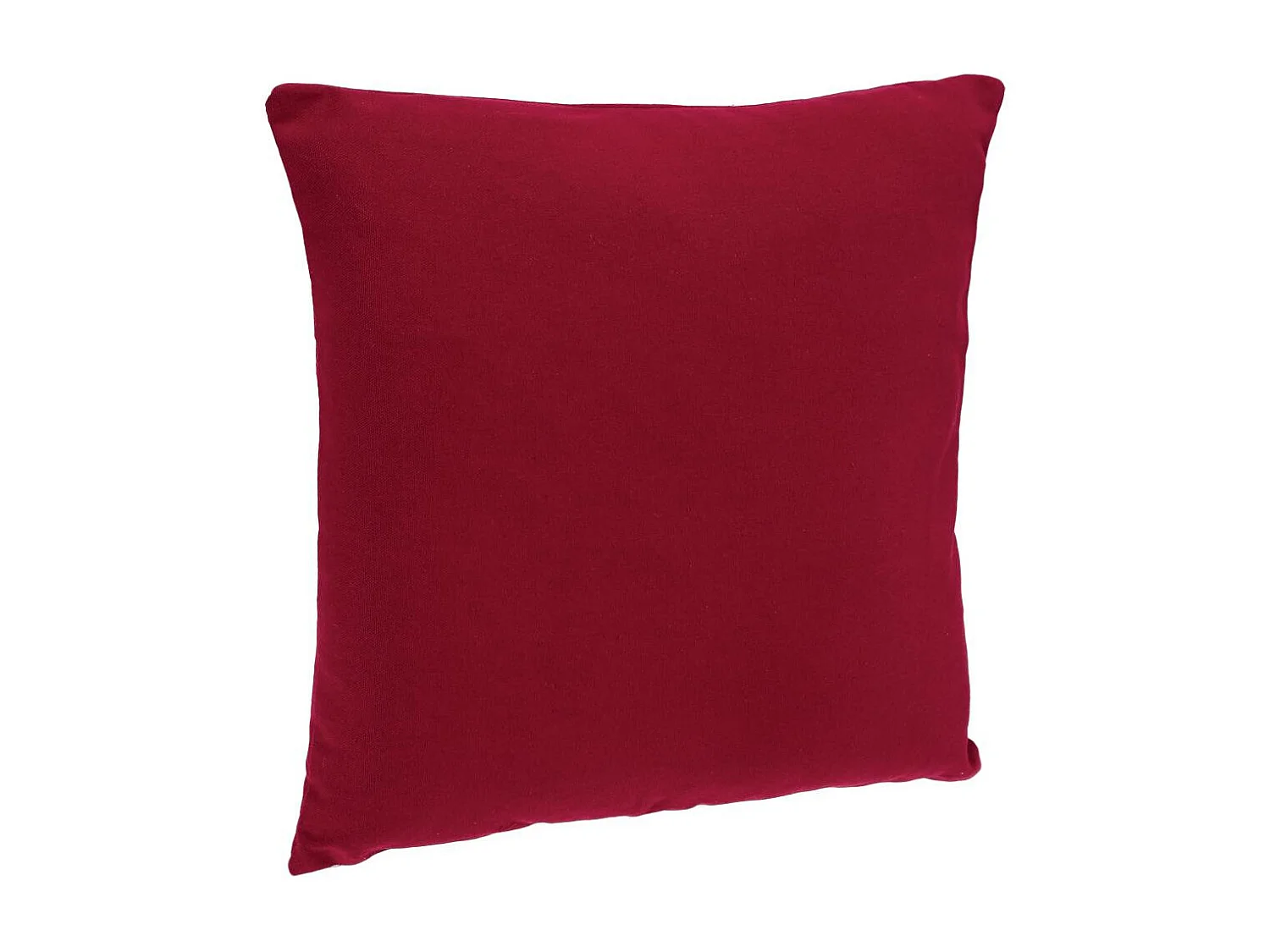 Coussin déhoussable en Coton Rouge 38 x 38 cm