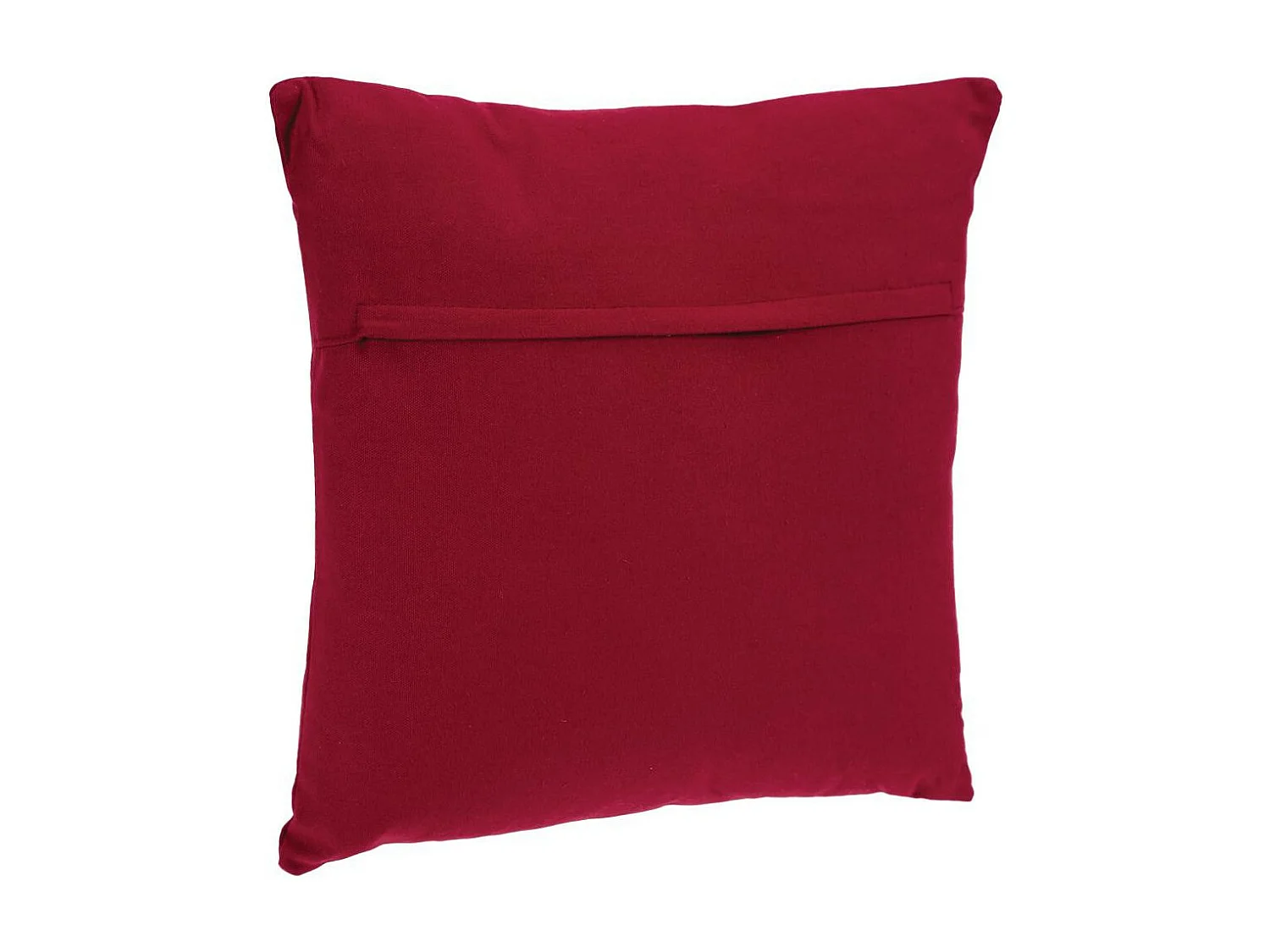 Coussin déhoussable en Coton Rouge 38 x 38 cm