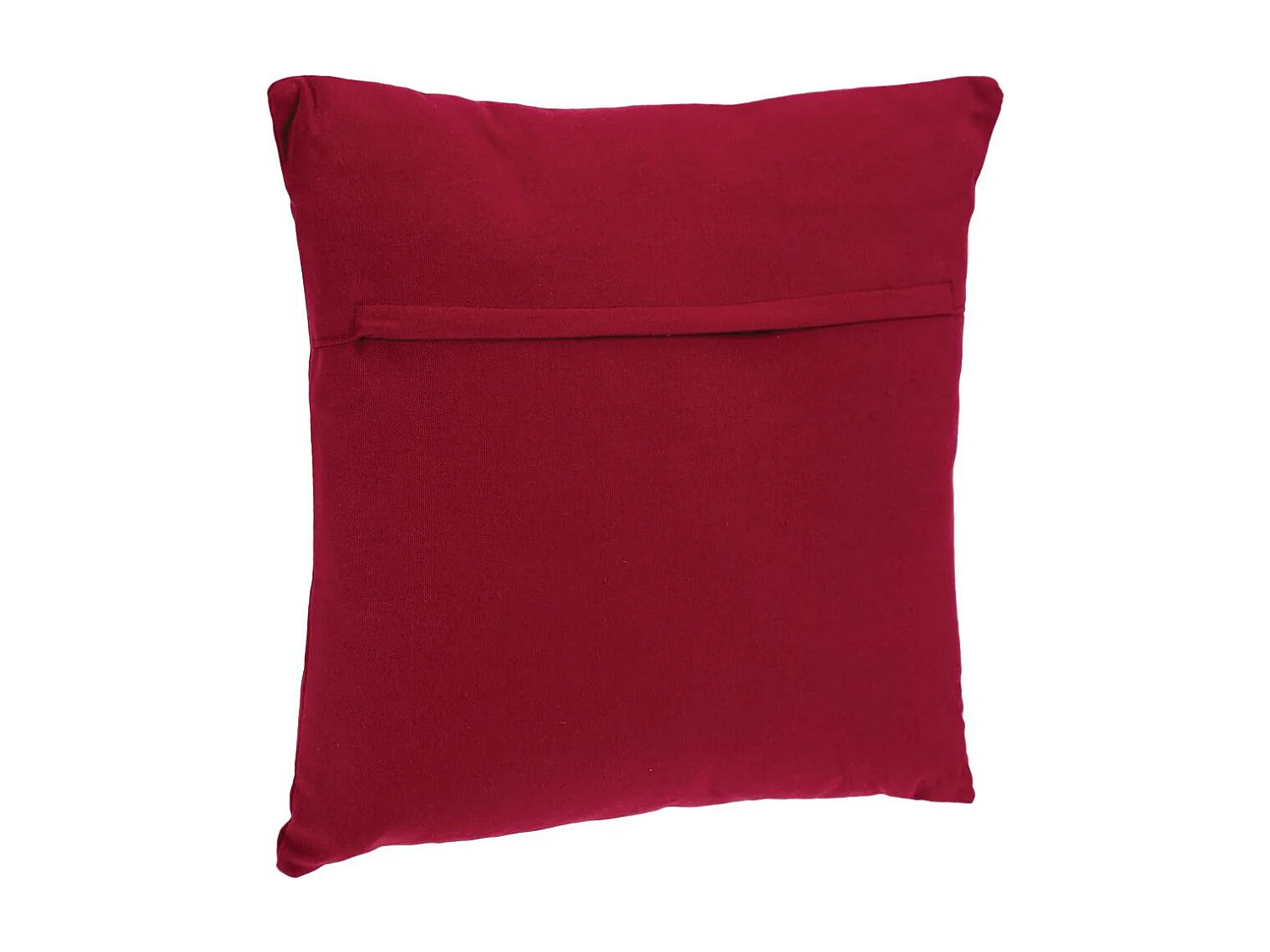 Coussin déhoussable en Coton Rouge 38 x 38 cm