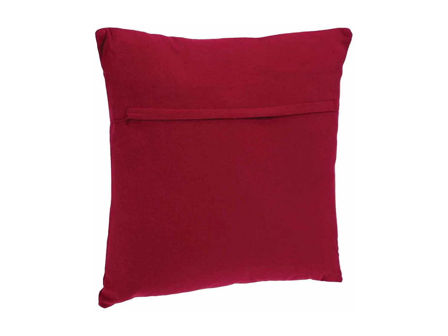 Coussin déhoussable en Coton Rouge 38 x 38 cm