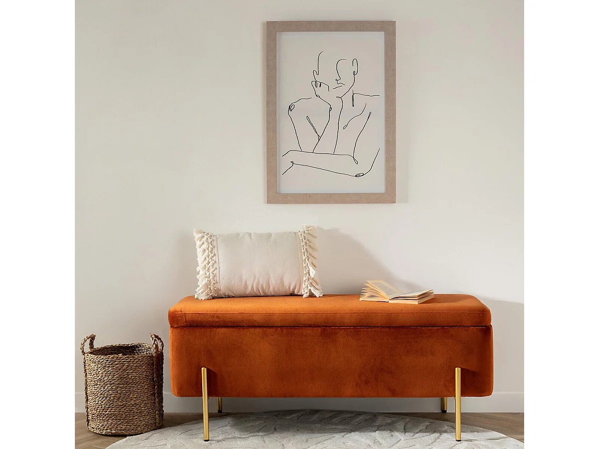 Coussin déhoussable en Coton Ivoire & Franges macramé 30 x 50 cm