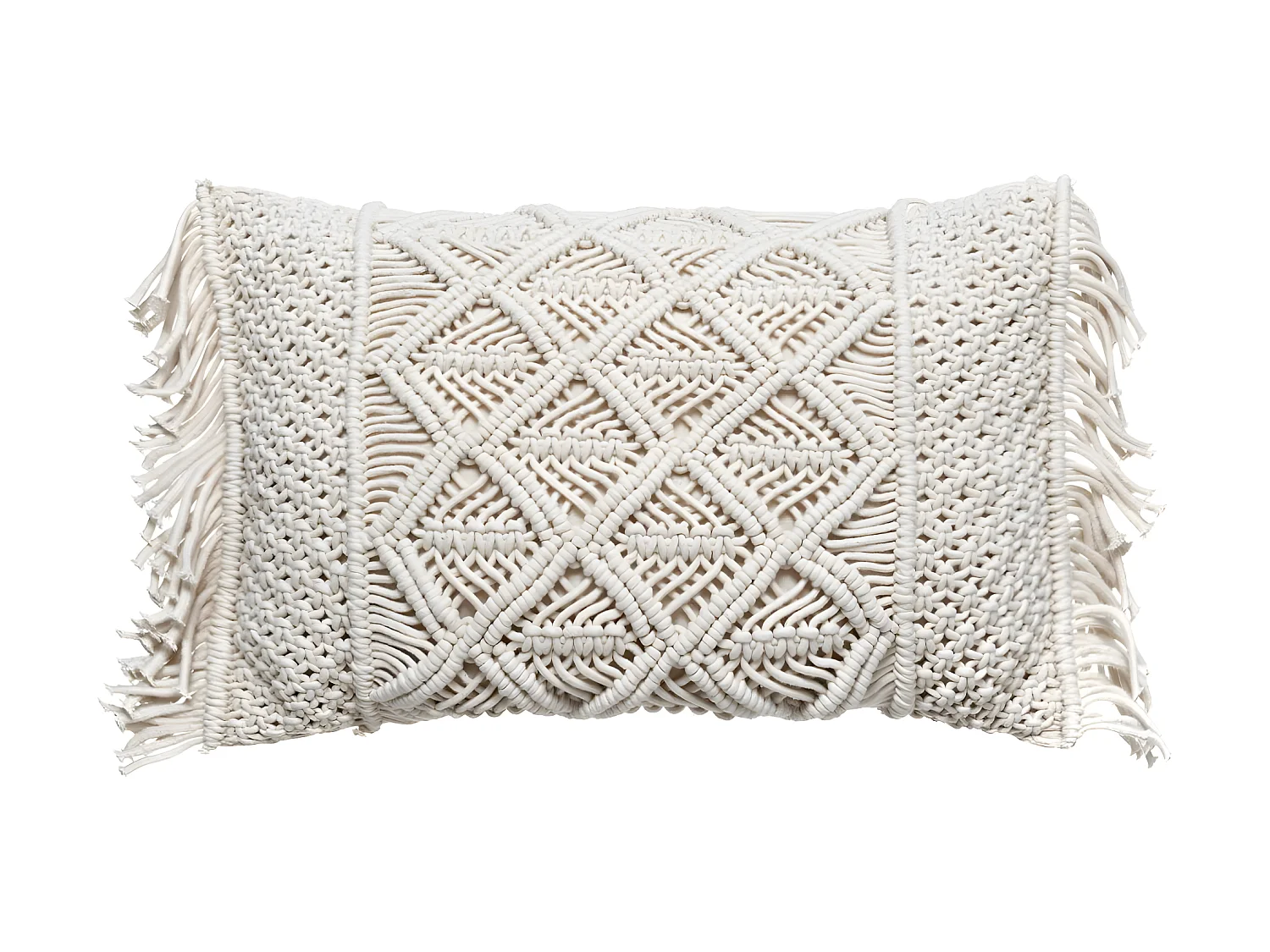 Coussin déhoussable Macramé en Coton 30 x 50 cm