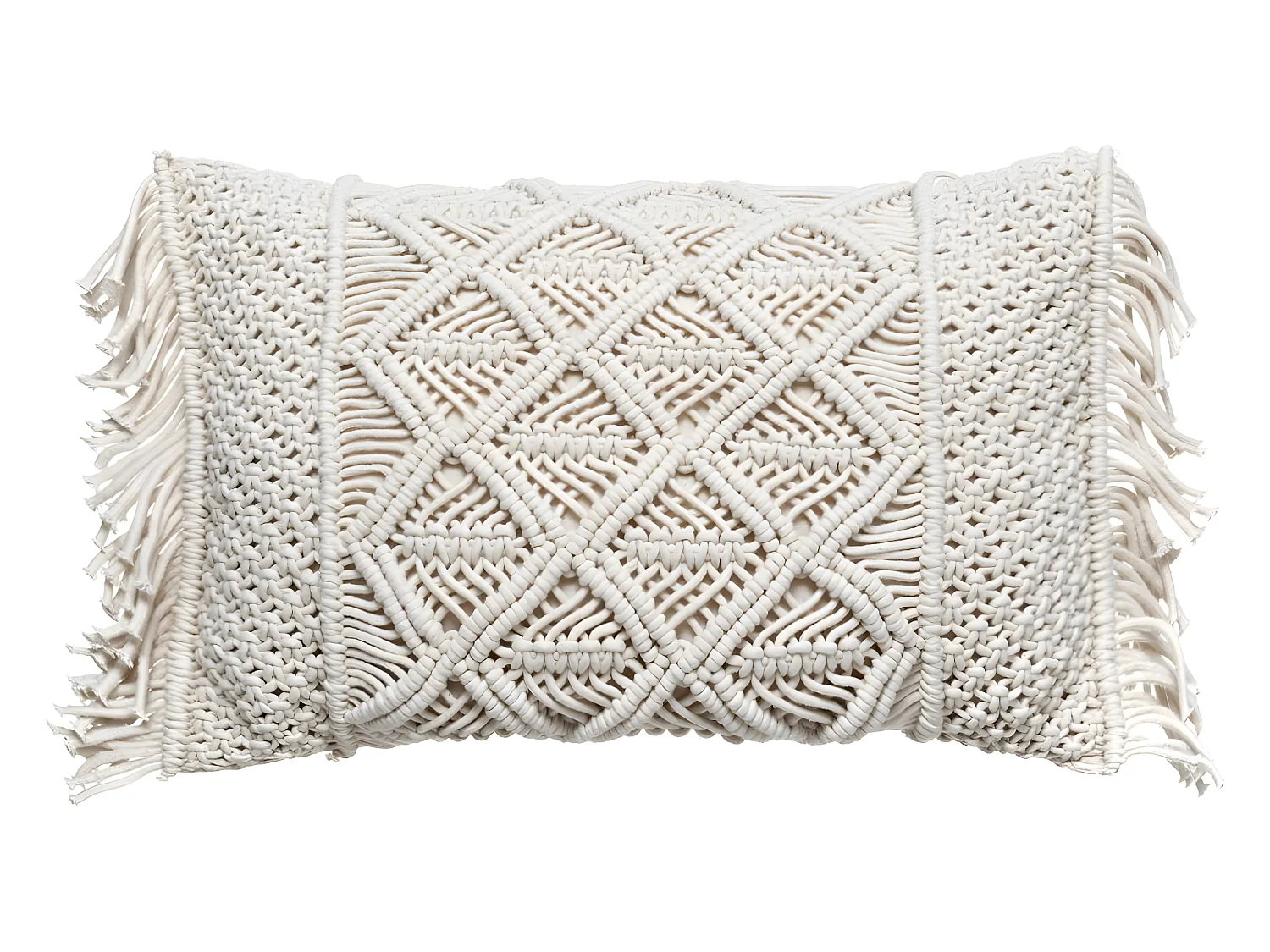 Coussin déhoussable Macramé en Coton 30 x 50 cm