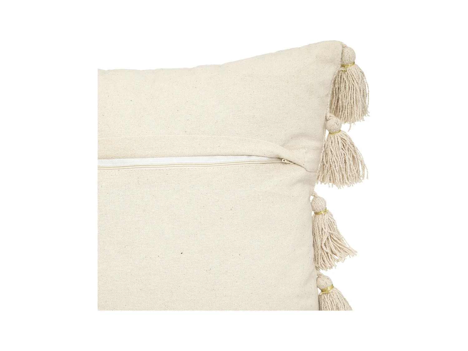 Cojín de poliéster beige 50x50x18cm