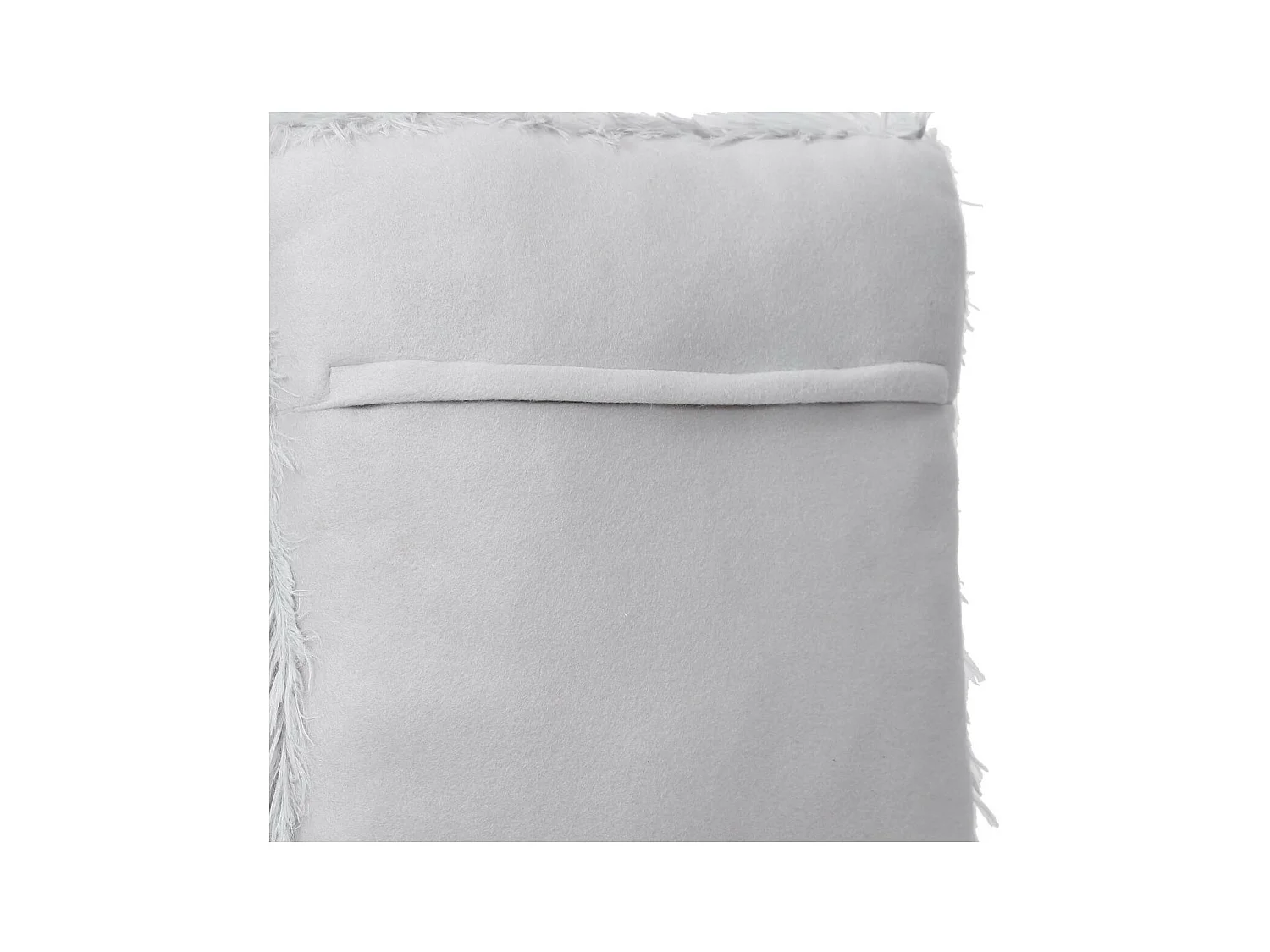Coussin déhoussable en Fourrure poils longs Gris clair 45 x 45 cm