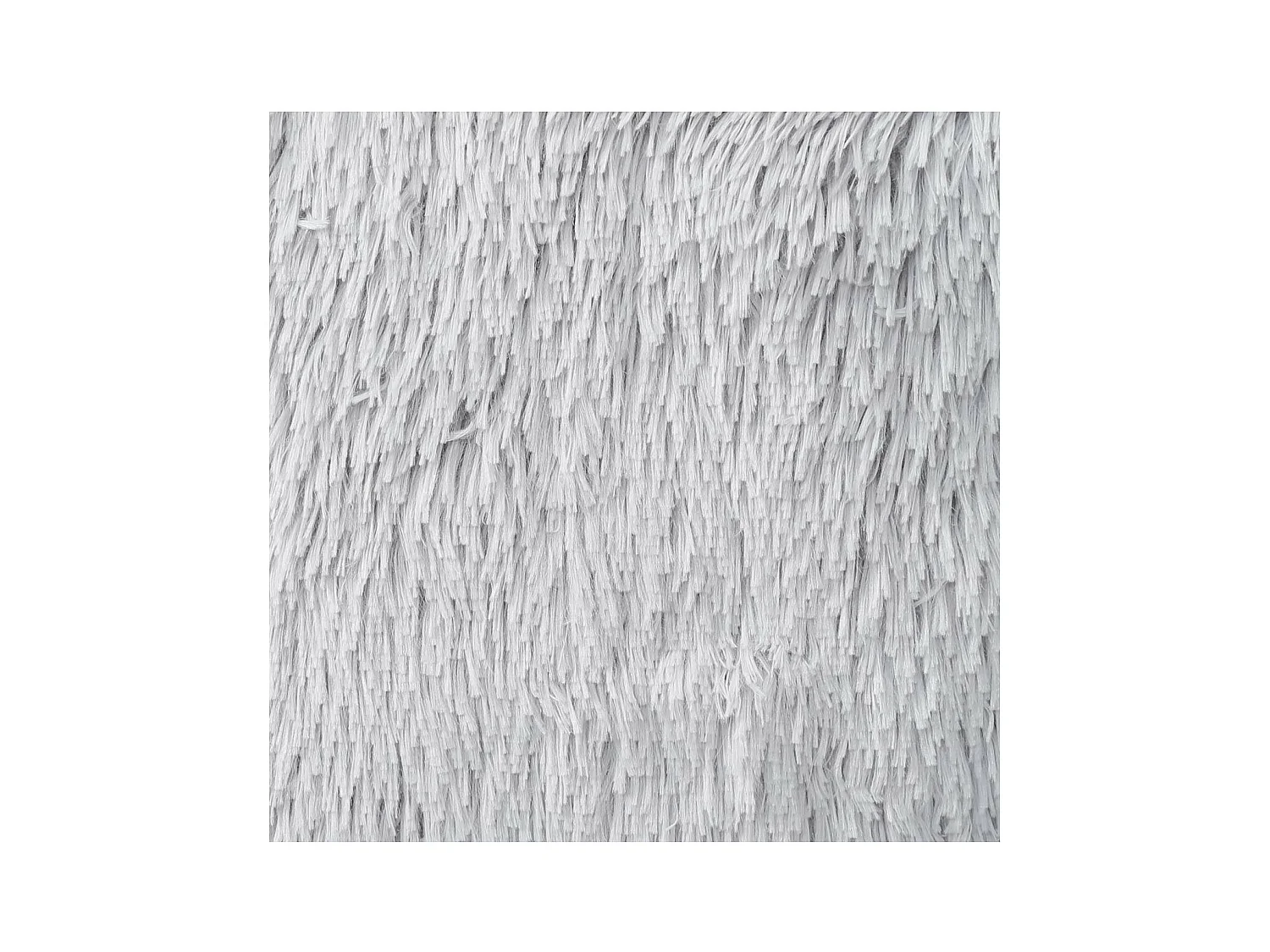 Coussin déhoussable en Fourrure poils longs Gris clair 45 x 45 cm