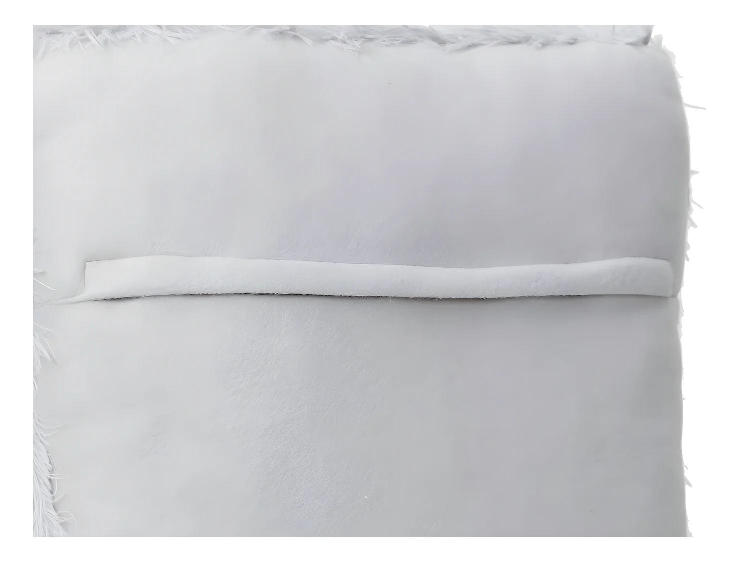 Coussin déhoussable en Fourrure poils longs Gris clair 45 x 45 cm