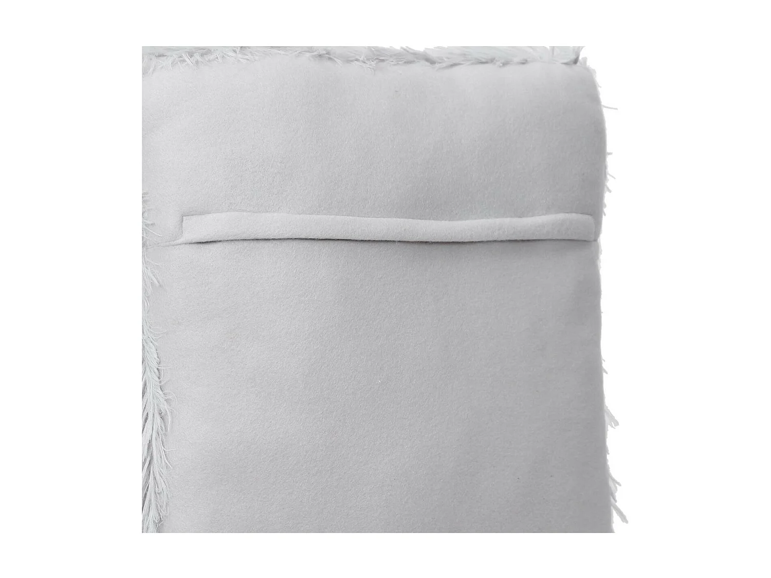 Coussin déhoussable en Fourrure poils longs Gris clair 45 x 45 cm