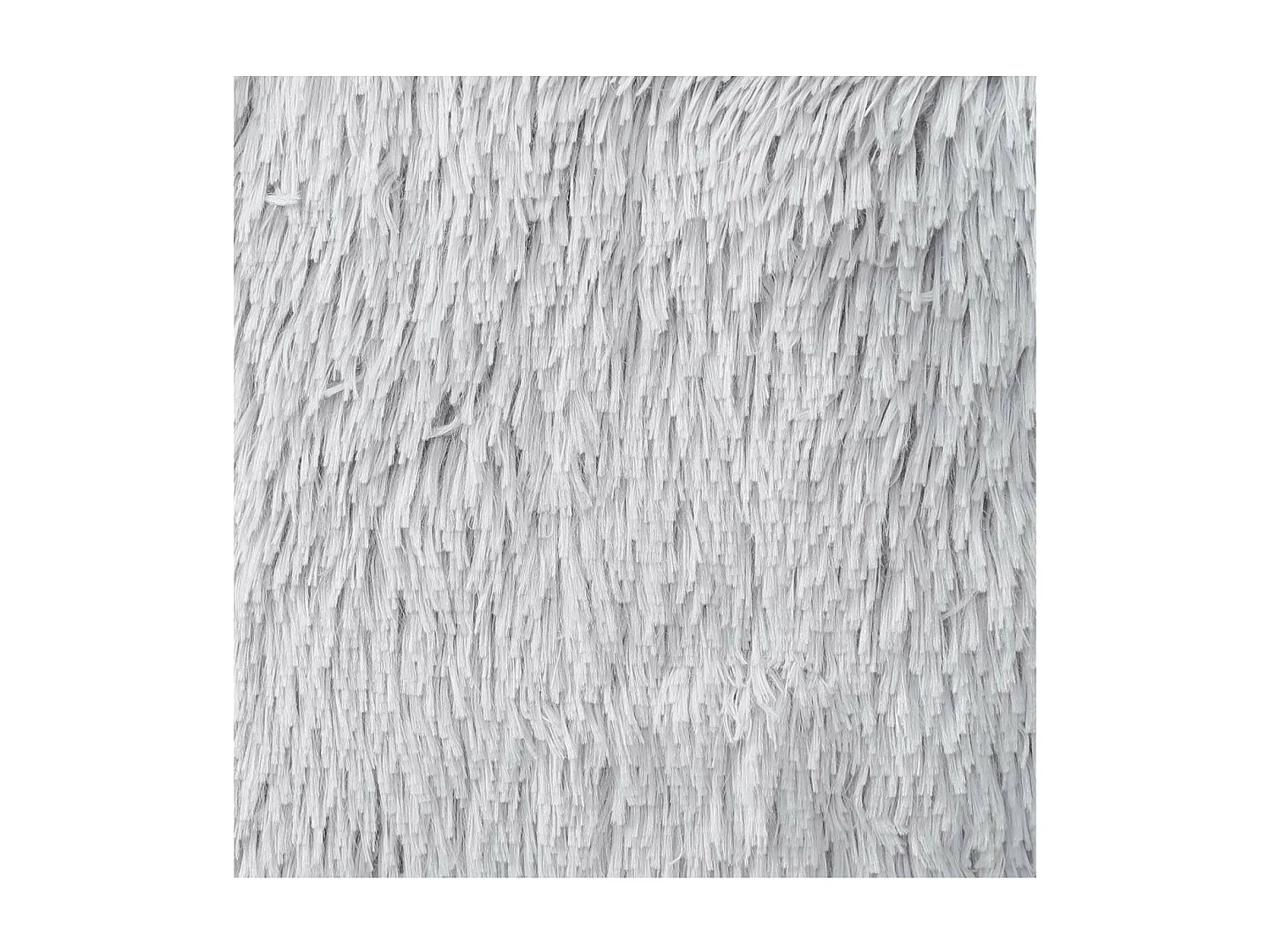 Coussin déhoussable en Fourrure poils longs Gris clair 45 x 45 cm