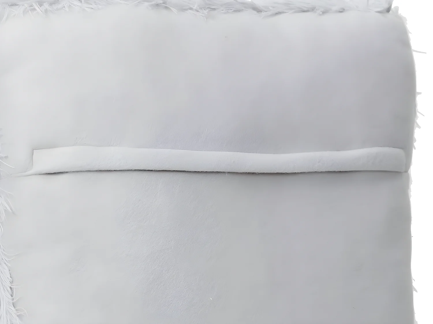 Coussin déhoussable en Fourrure poils longs Gris clair 45 x 45 cm