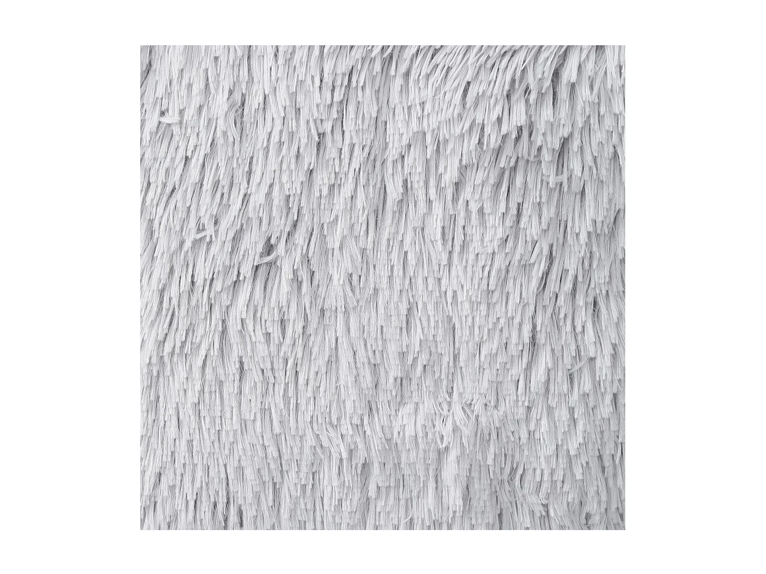 Coussin déhoussable en Fourrure poils longs Gris clair 45 x 45 cm