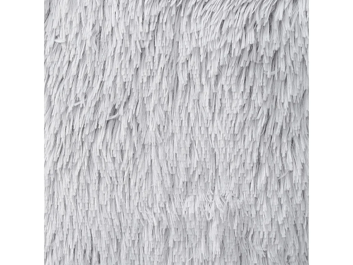 Coussin déhoussable en Fourrure poils longs Gris clair 45 x 45 cm