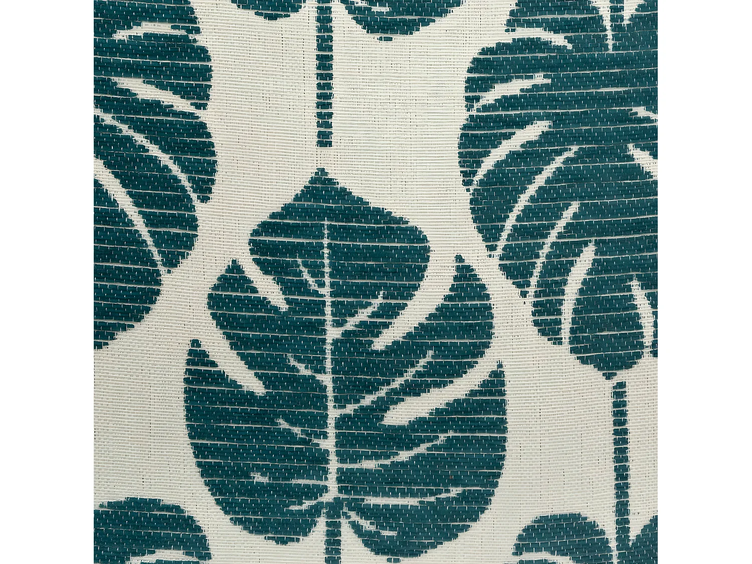 Housse de Coussin chenille Feuille de philo Vert 40 x 40 cm