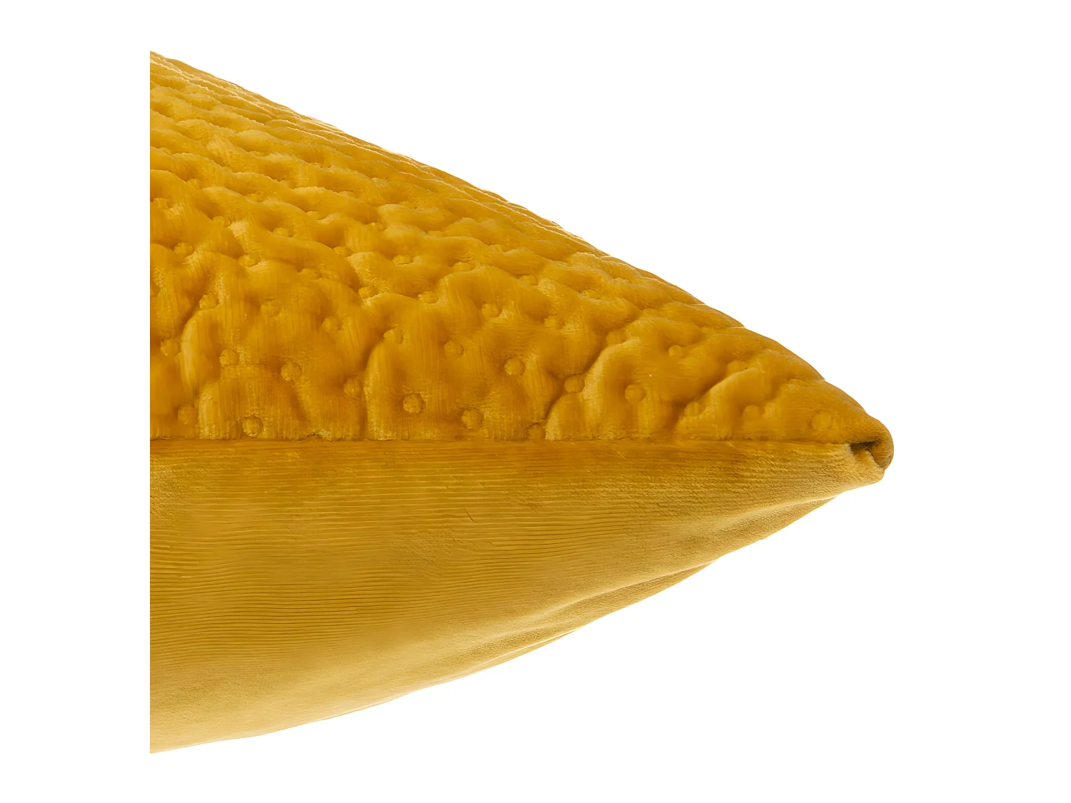Coussin déhoussable Ocre en Velours embossé 40 x 40 cm