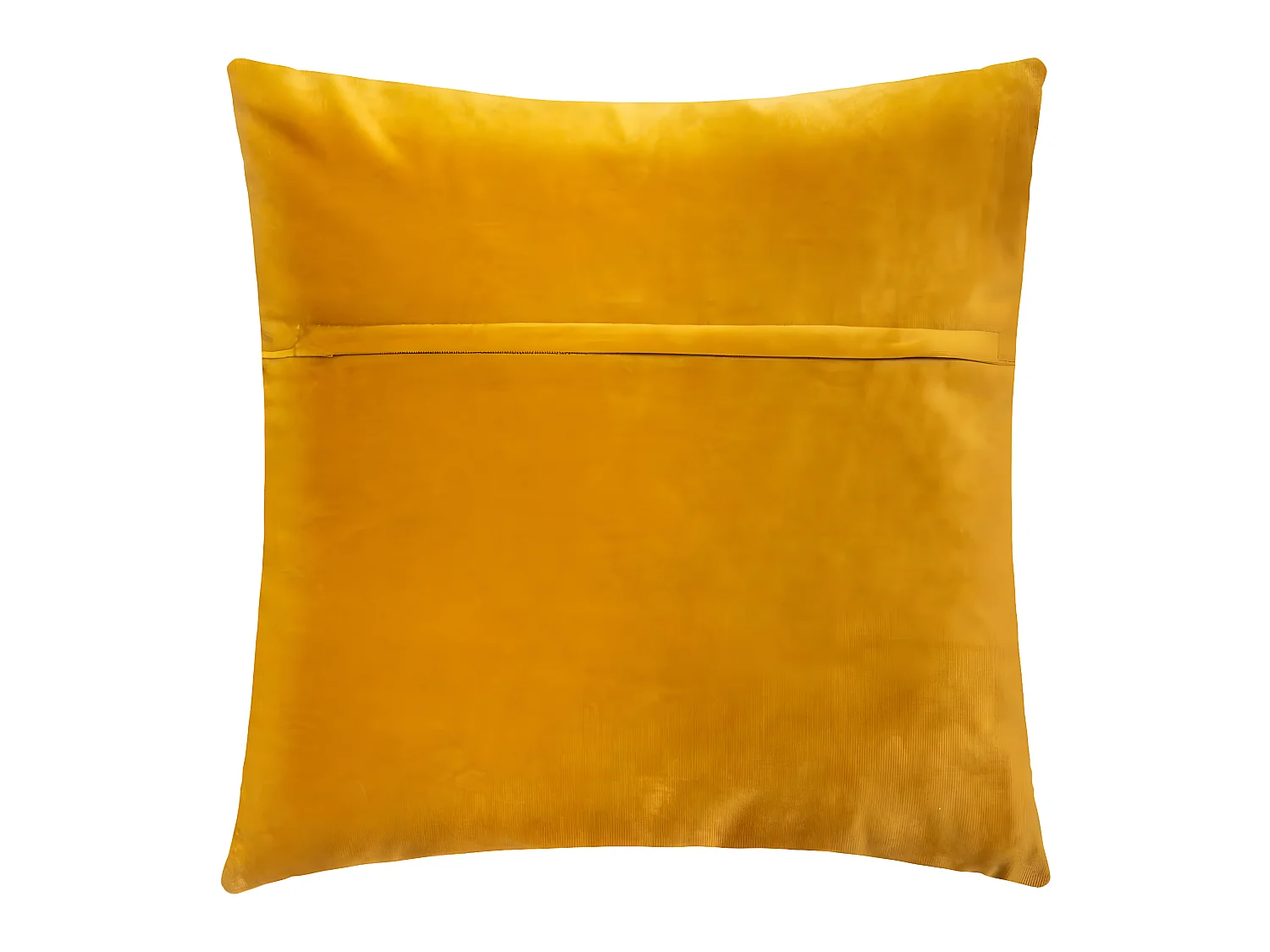 Coussin déhoussable Ocre en Velours embossé 40 x 40 cm