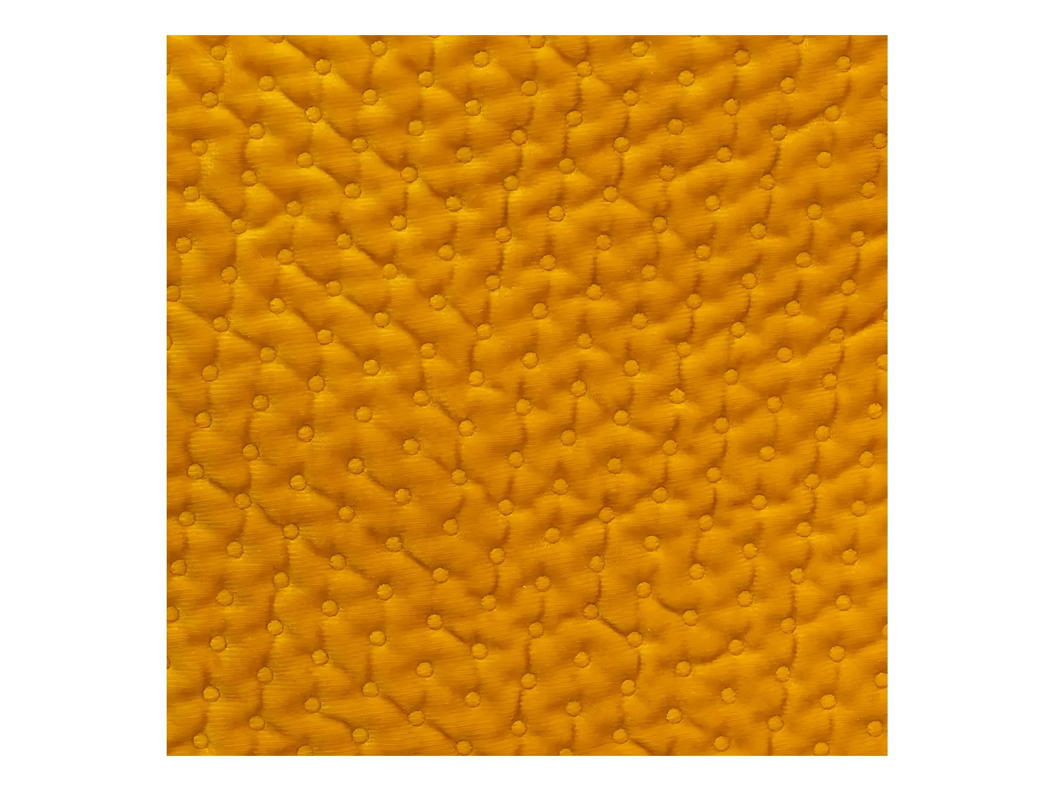 Coussin déhoussable Ocre en Velours embossé 40 x 40 cm