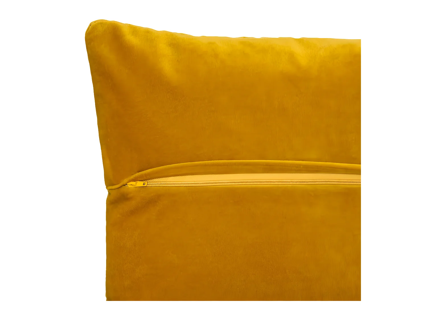 Coussin déhoussable Ocre en Velours embossé 40 x 40 cm