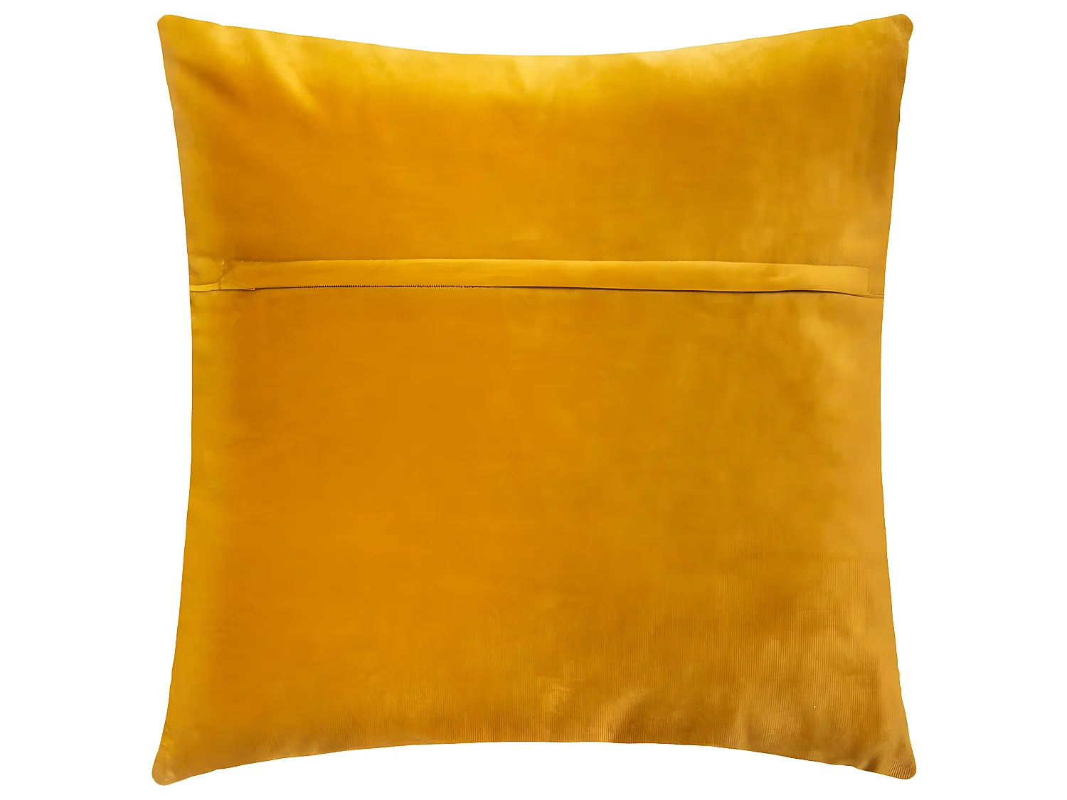 Coussin déhoussable Ocre en Velours embossé 40 x 40 cm