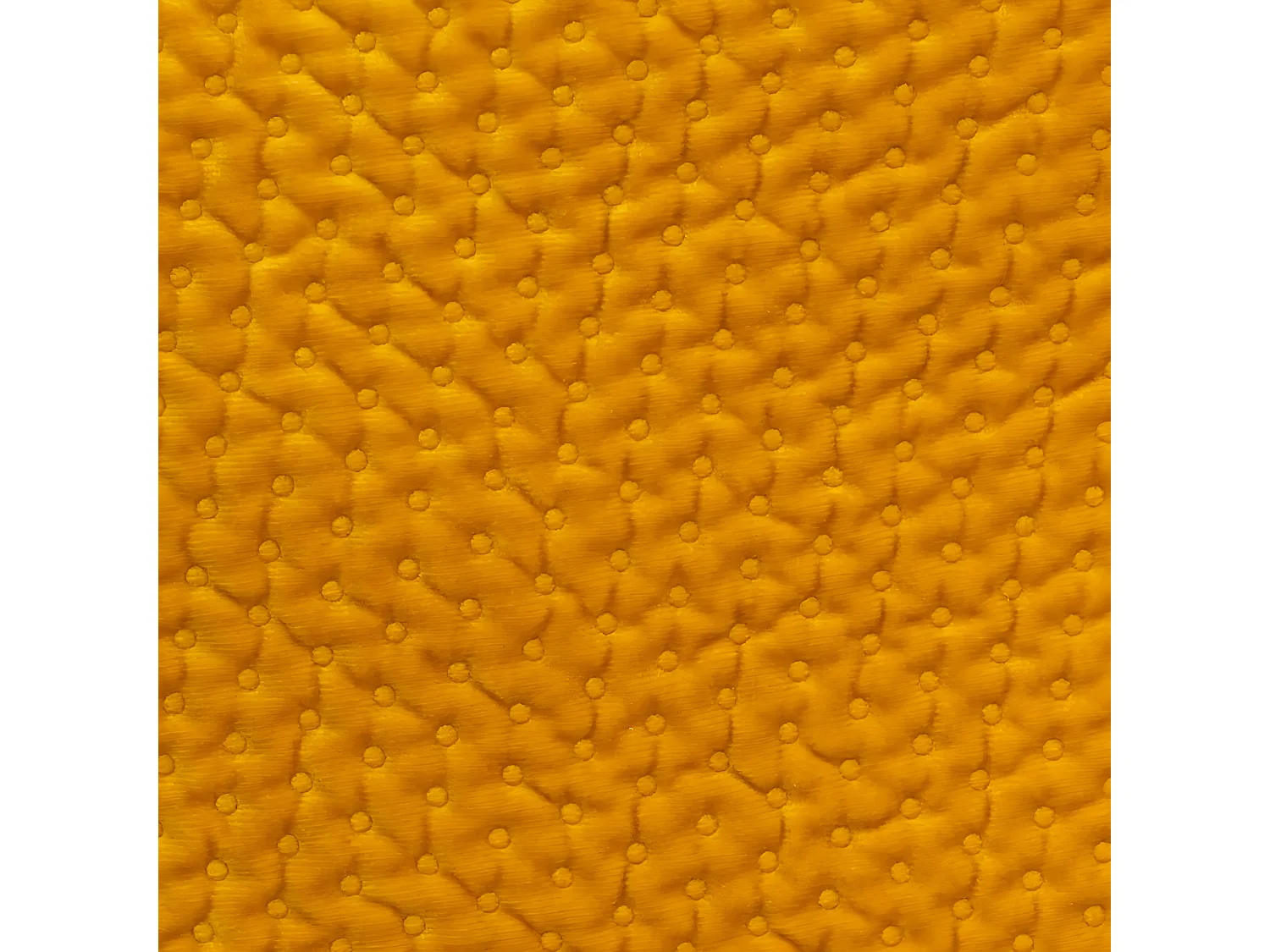 Coussin déhoussable Ocre en Velours embossé 40 x 40 cm