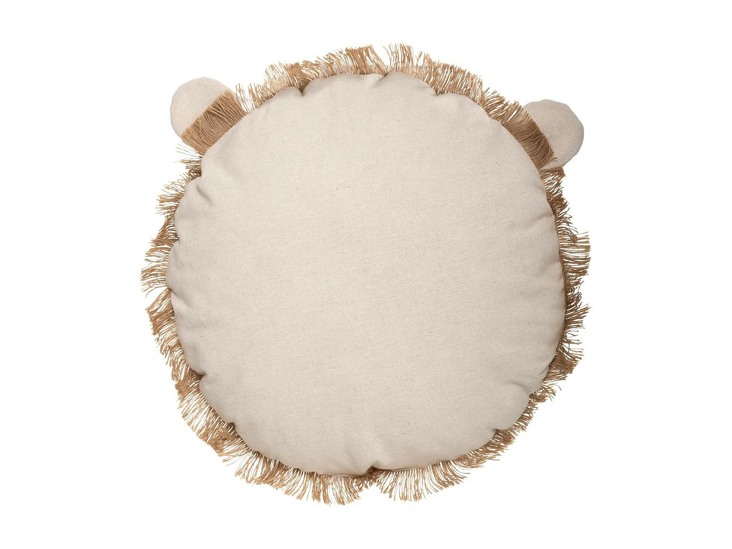 Coussin décoratif Lion avec Franges D 38 cm déco enfant