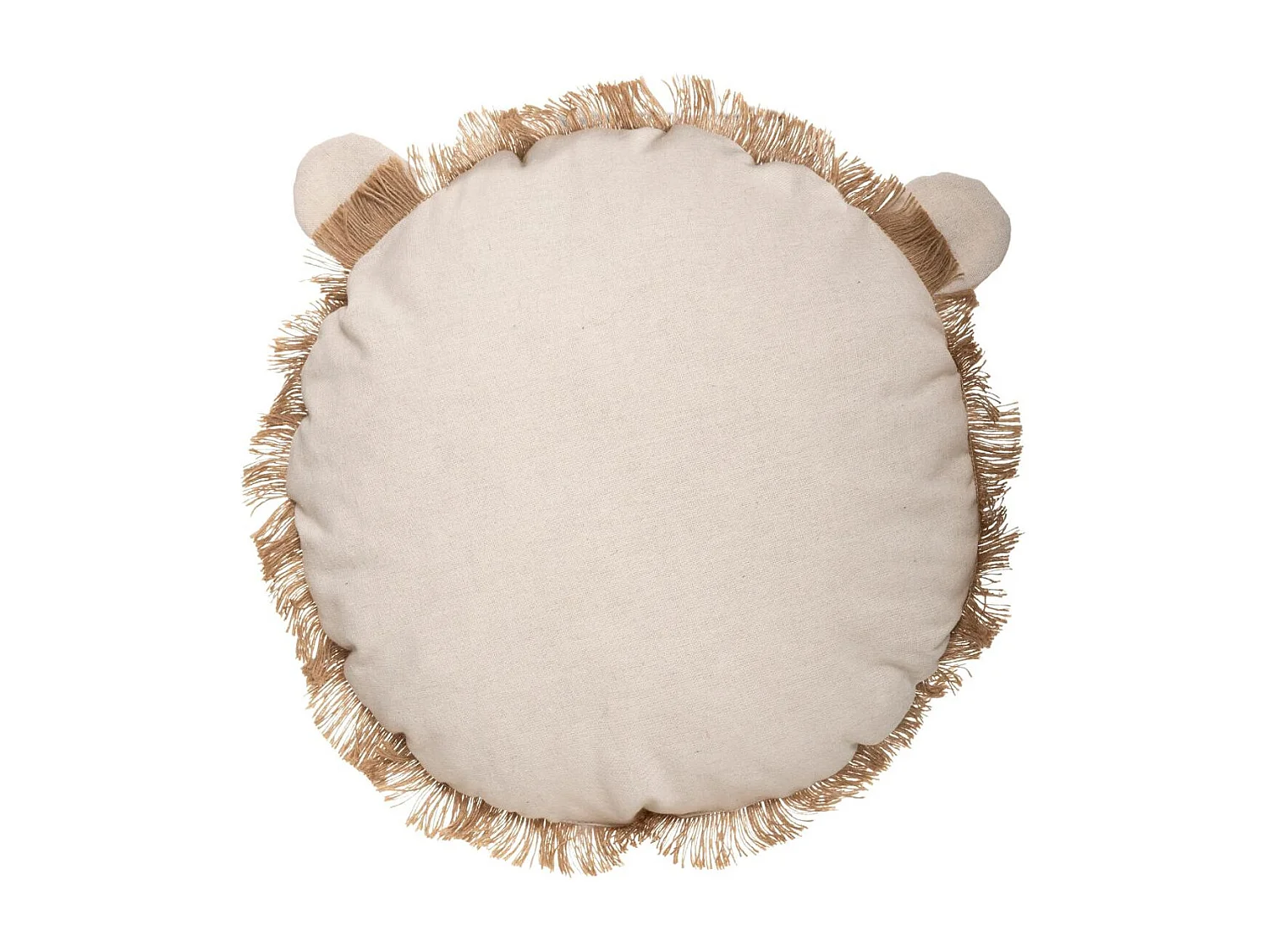 Coussin décoratif Lion avec Franges D 38 cm déco enfant