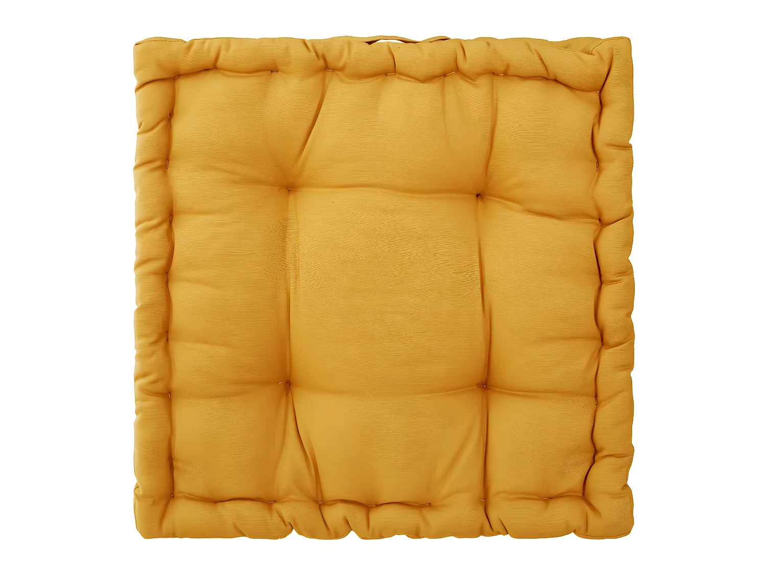 Coussin de sol en Coton Ocre motif Otto 40 x 40 cm