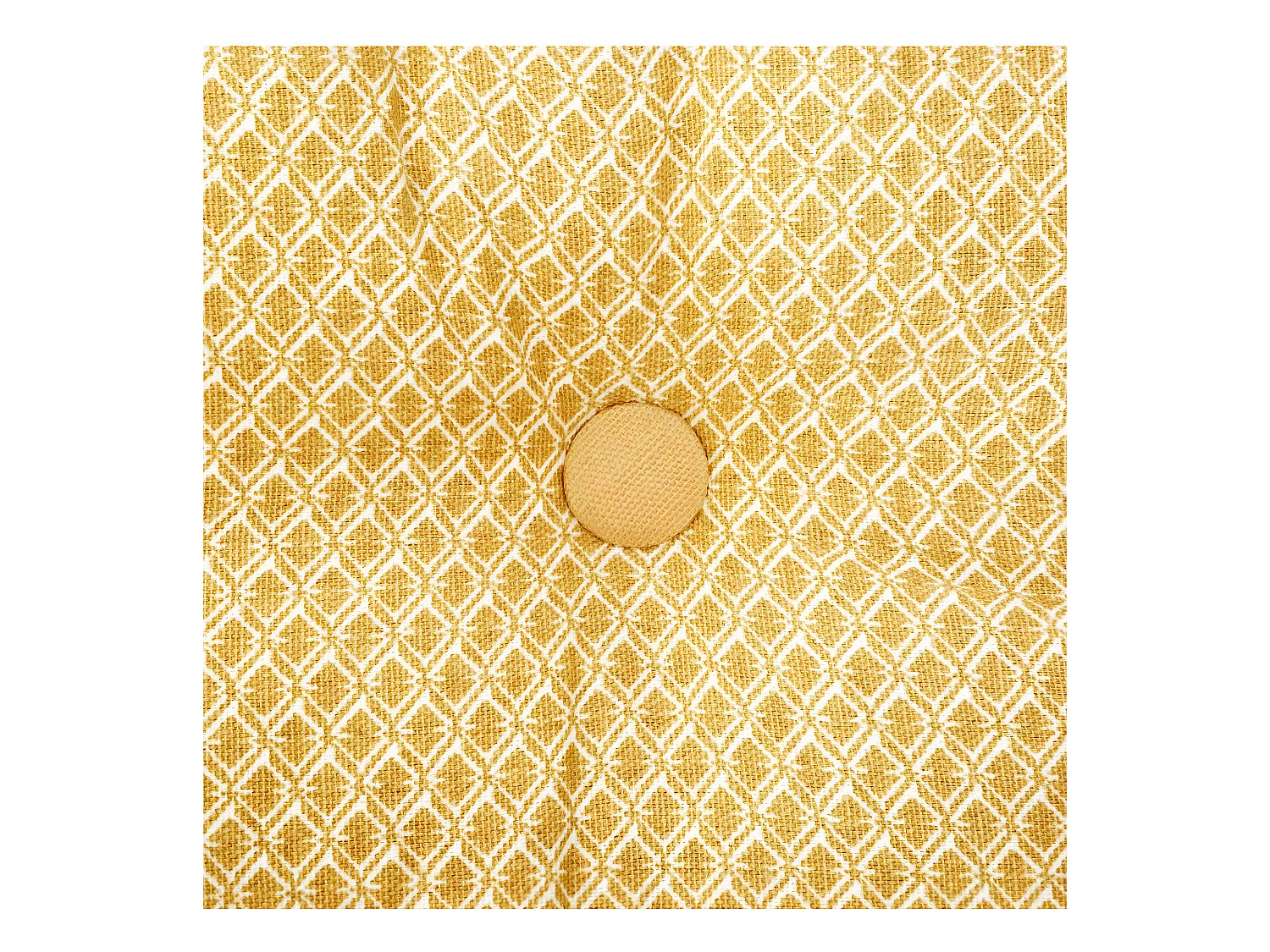 Coussin de sol en Coton Ocre motif Otto 40 x 40 cm