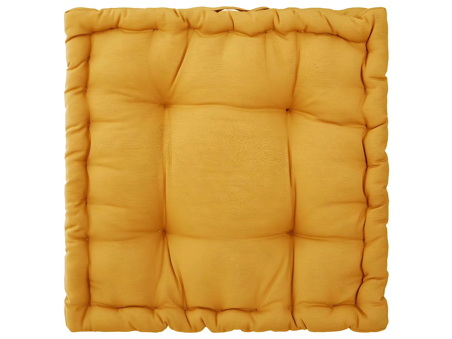 Coussin de sol en Coton Ocre motif Otto 40 x 40 cm