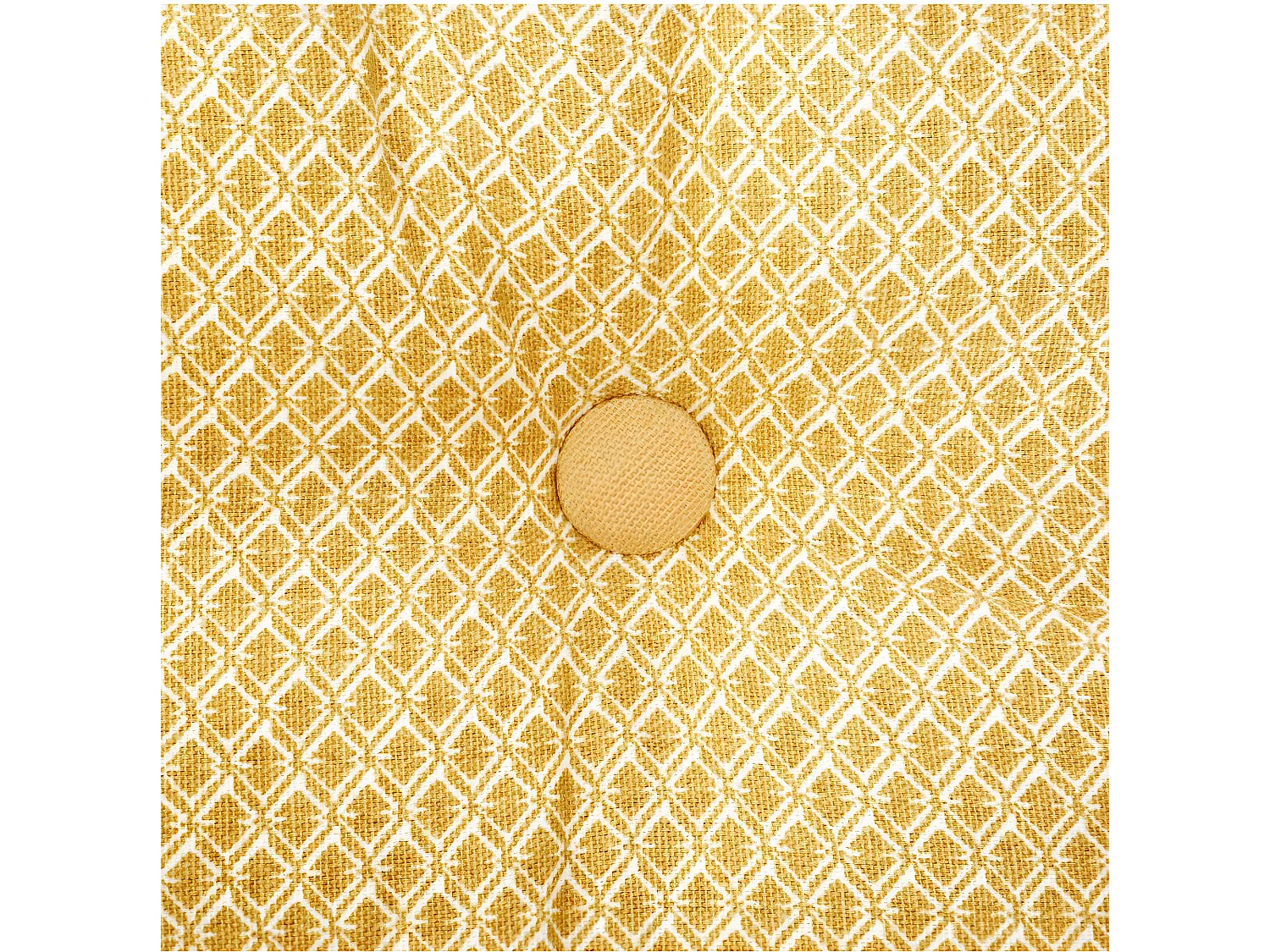Coussin de sol en Coton Ocre motif Otto 40 x 40 cm