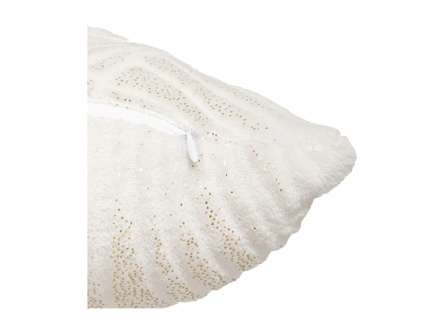 Coussin déhoussable Ivoire motif Doré en relief 40 x 40 cm