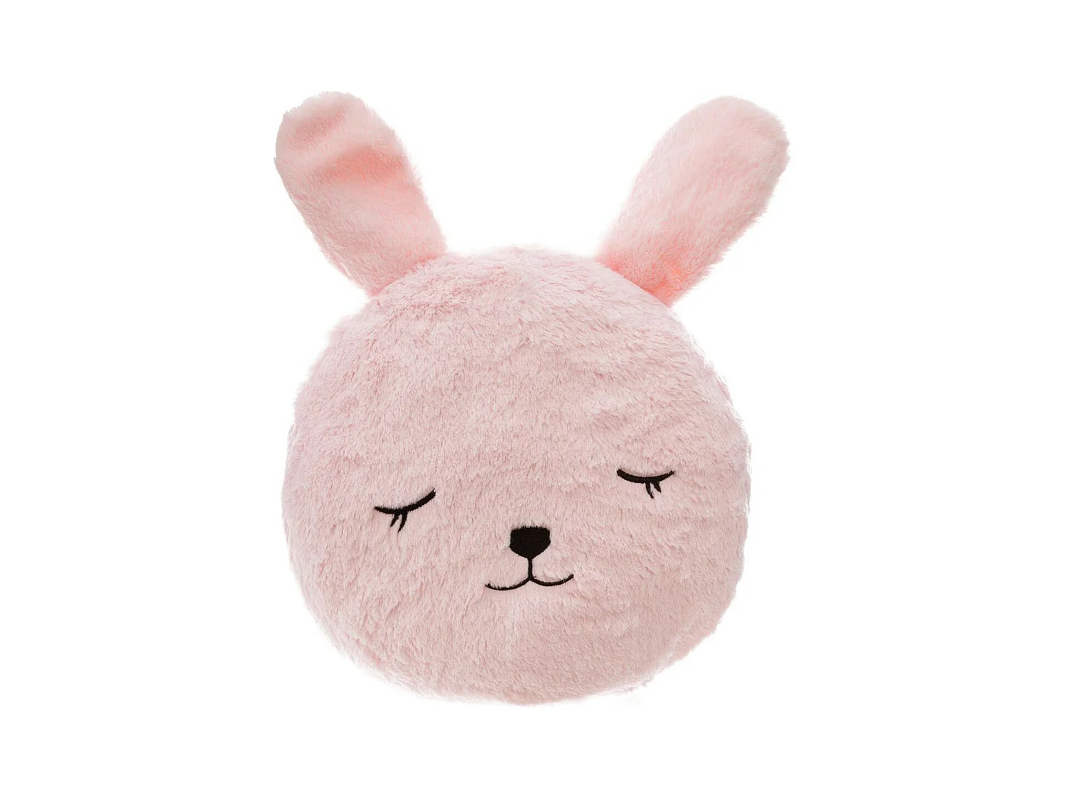 Coussin décoratif Lapin en Fourrure rose D 27 cm