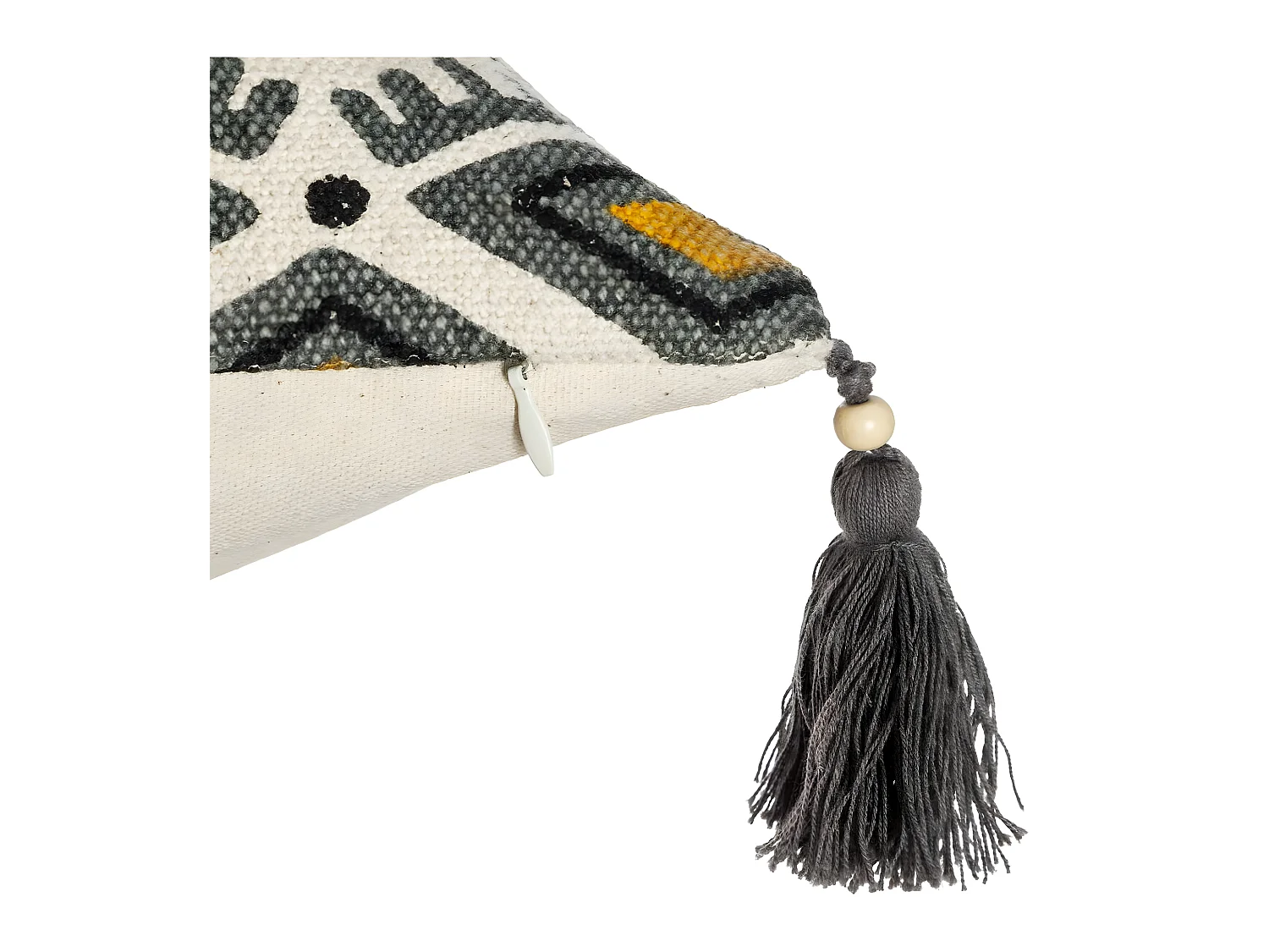 Housse de Coussin Aztèque pampille et Pompons 40 x 40 cm