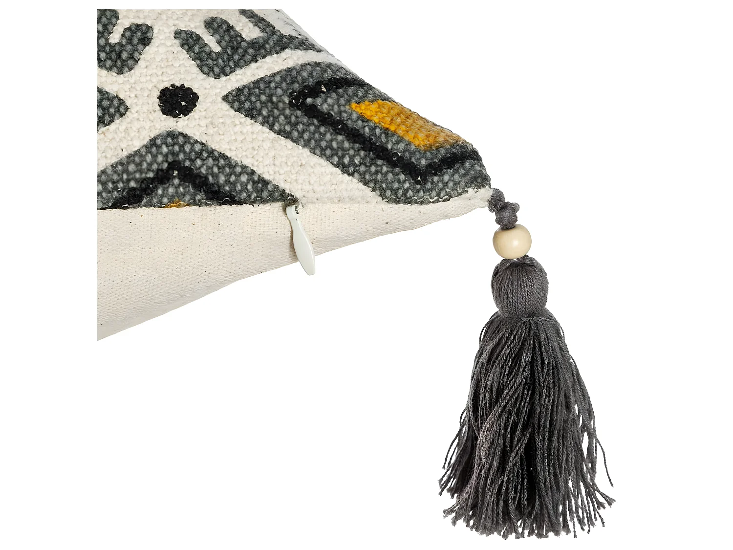 Housse de Coussin Aztèque pampille et Pompons 40 x 40 cm