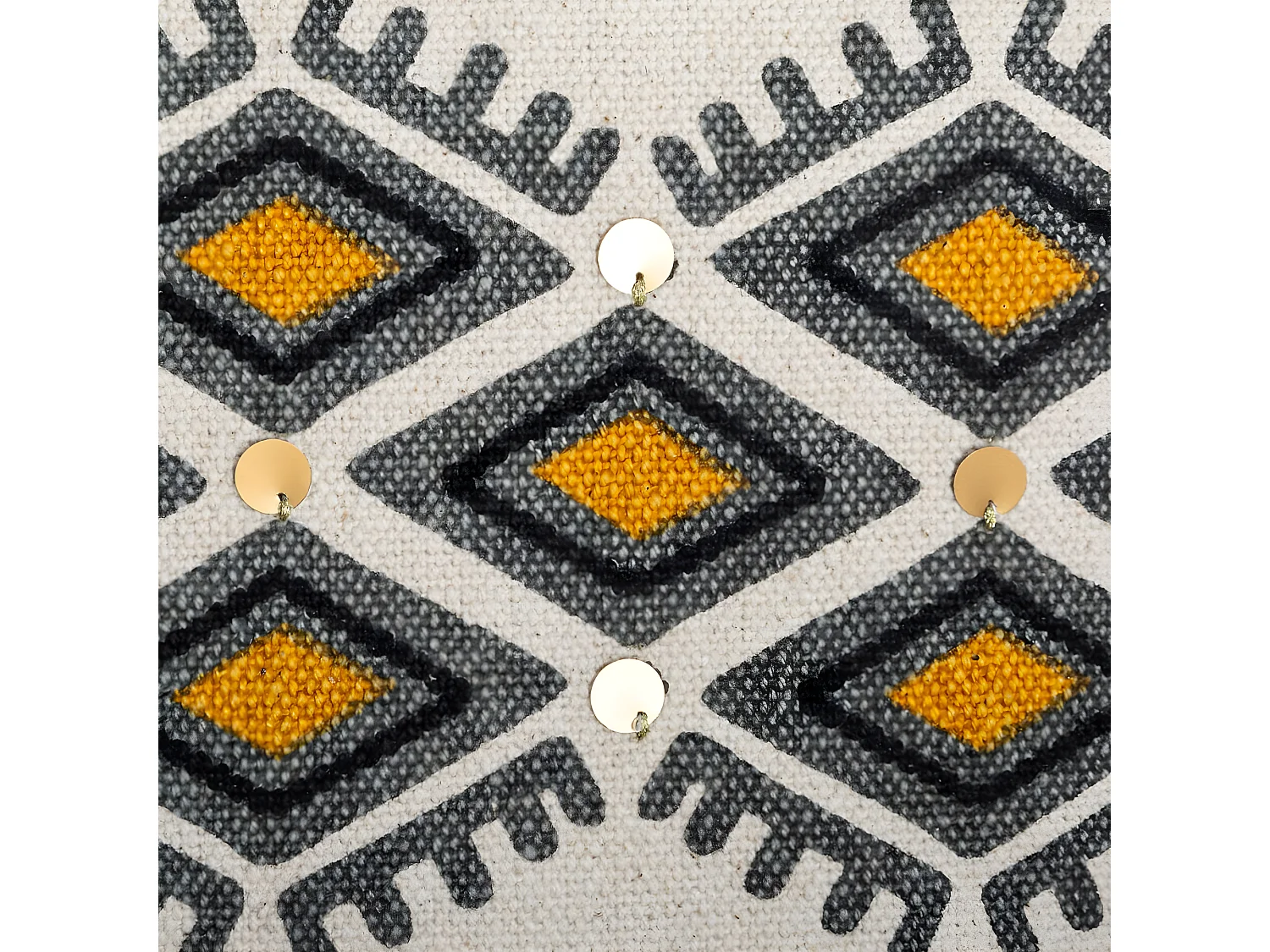 Housse de Coussin Aztèque pampille et Pompons 40 x 40 cm