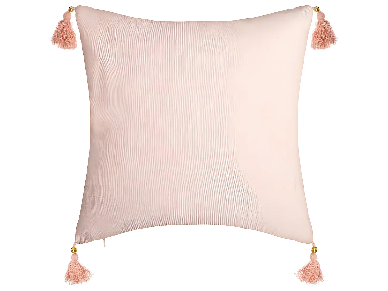 Housse de Coussin Hindou Or et Pompons 40 x 40 cm