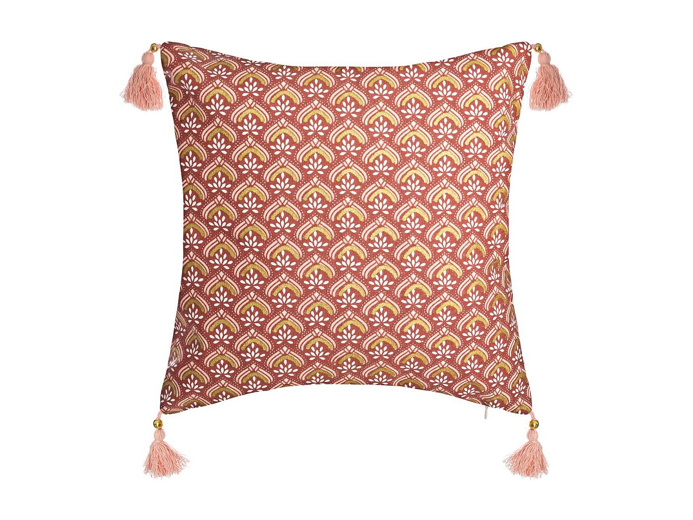Housse De Coussin Décorative Enfant 40x40cm Coton Bio - Animaux De La Forêt Blanc Avec Fermeture Éclair