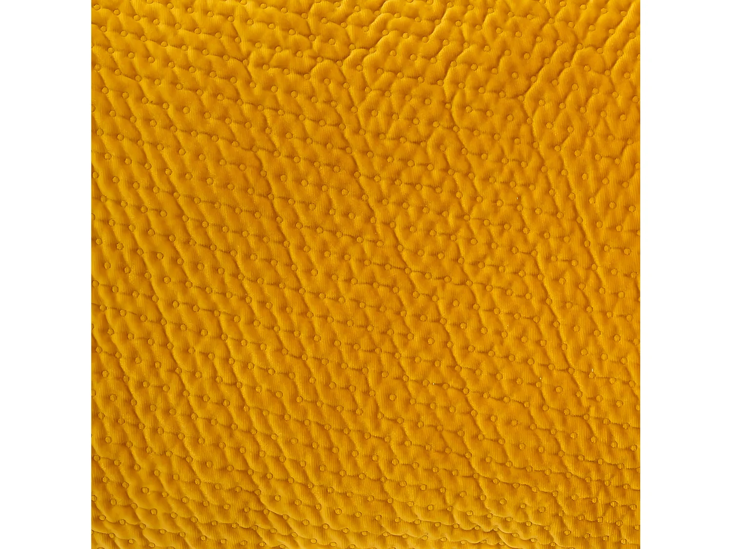 Coussin déhoussable Ocre en Velours embossé 38 x 58 cm