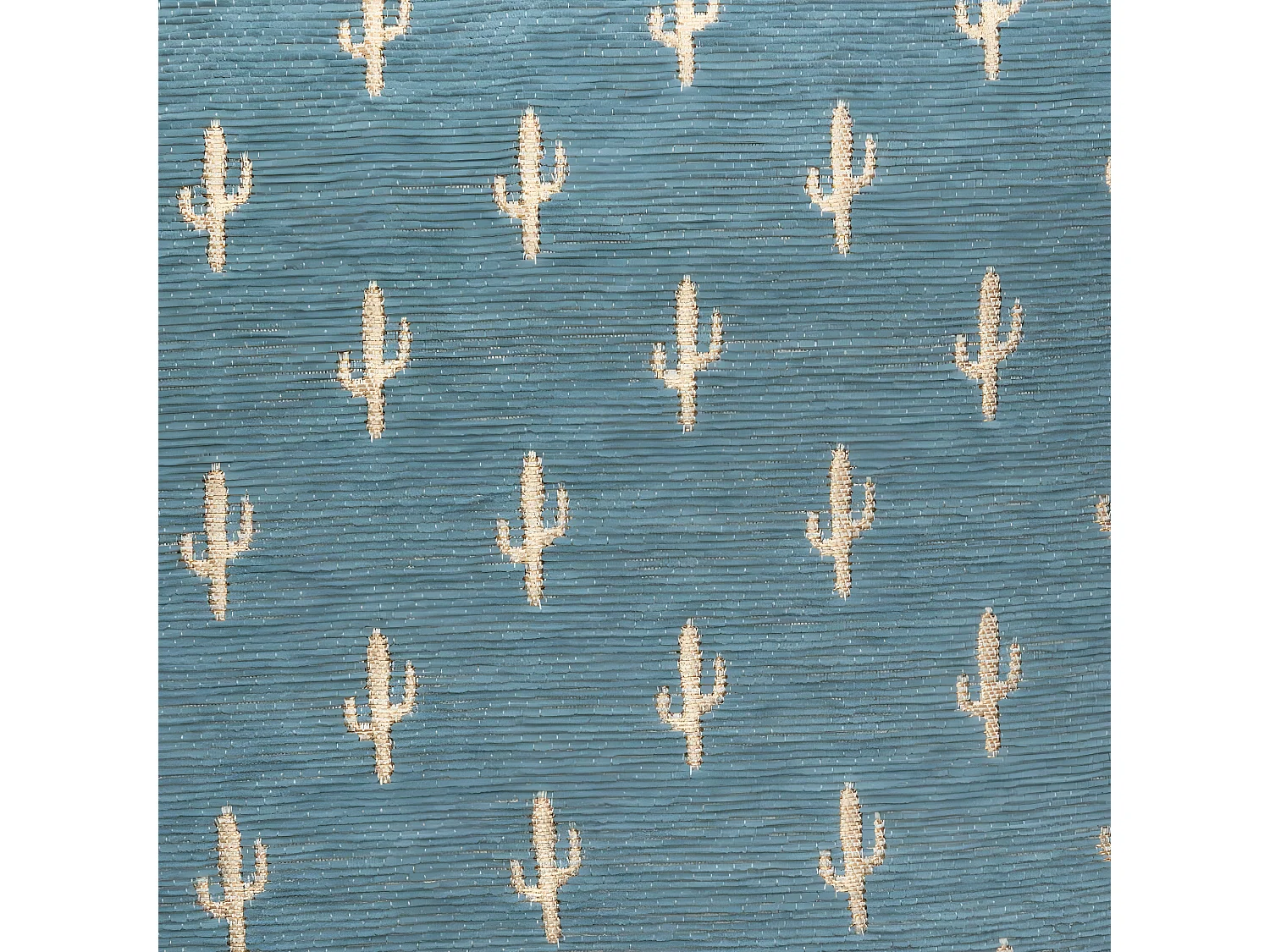 Housse de Coussin chenille Cactus Bleu 40 x 40 cm