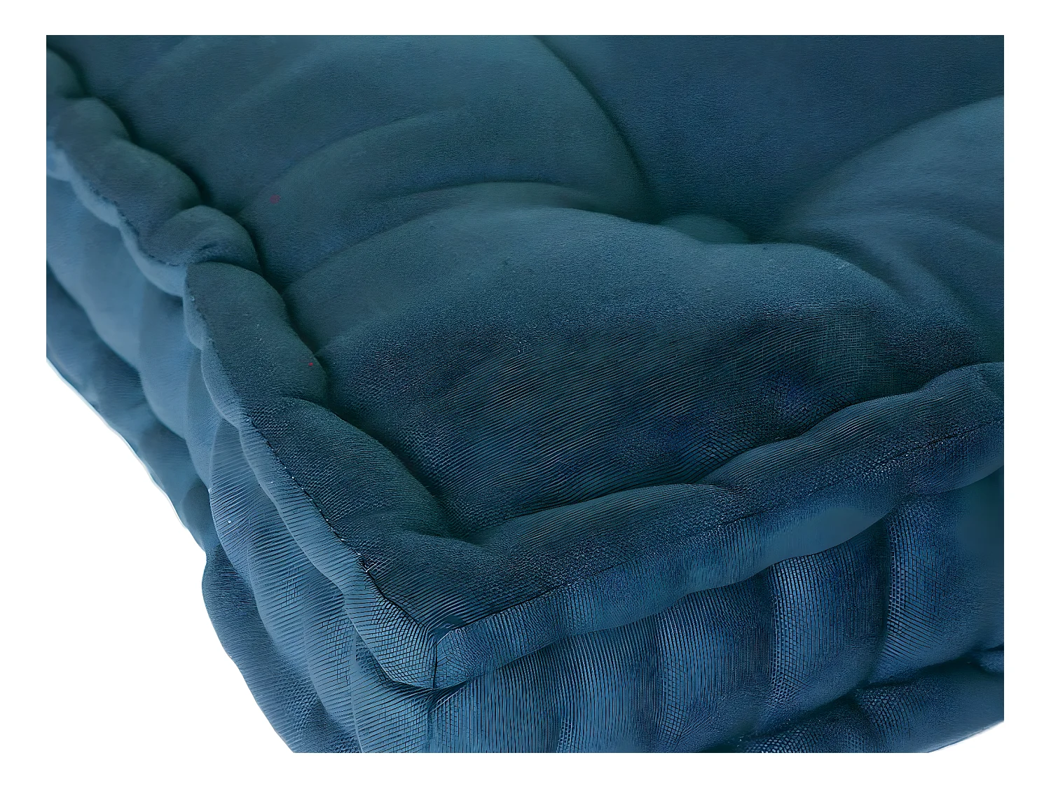 Almofada de Chão em Algodão Azul 40x40cm "Dorian" Macia e Confortável