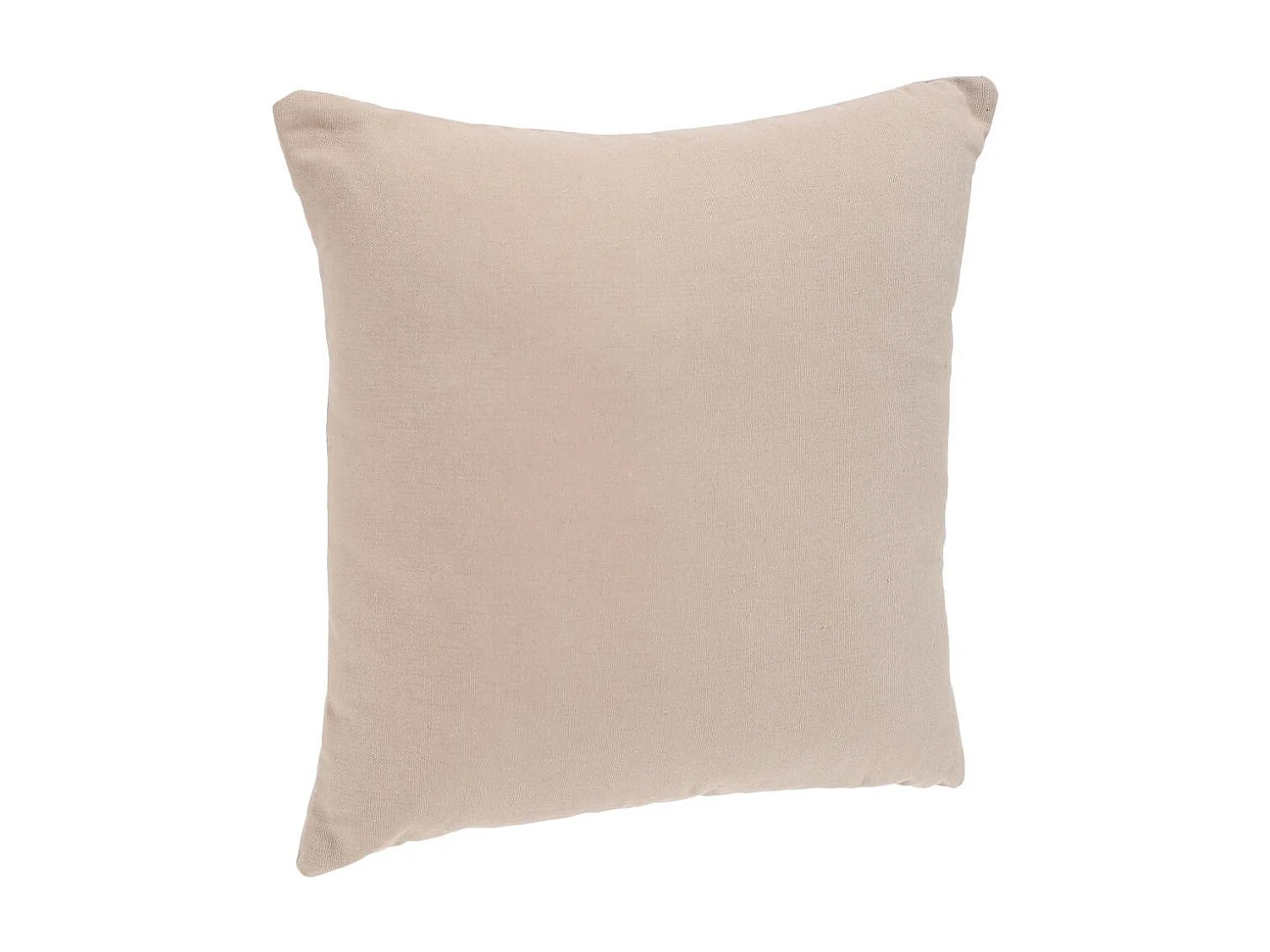 Coussin déhoussable en Coton Beige lin 38 x 38 cm