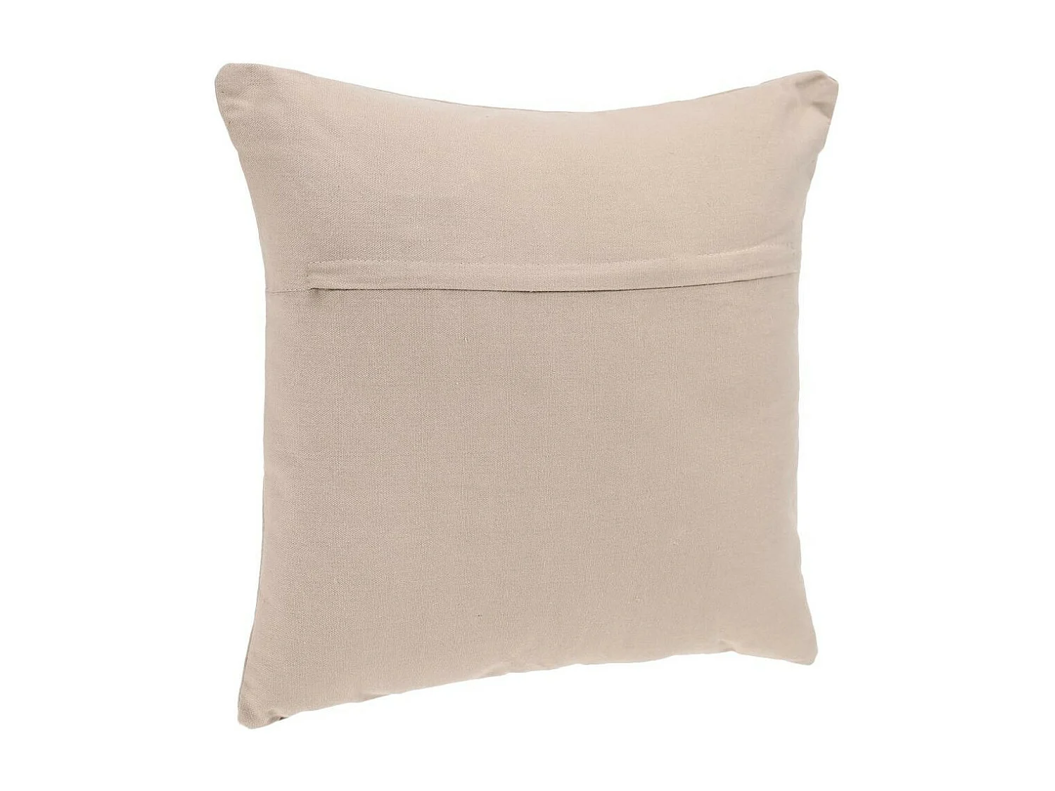 Coussin déhoussable en Coton Beige lin 38 x 38 cm