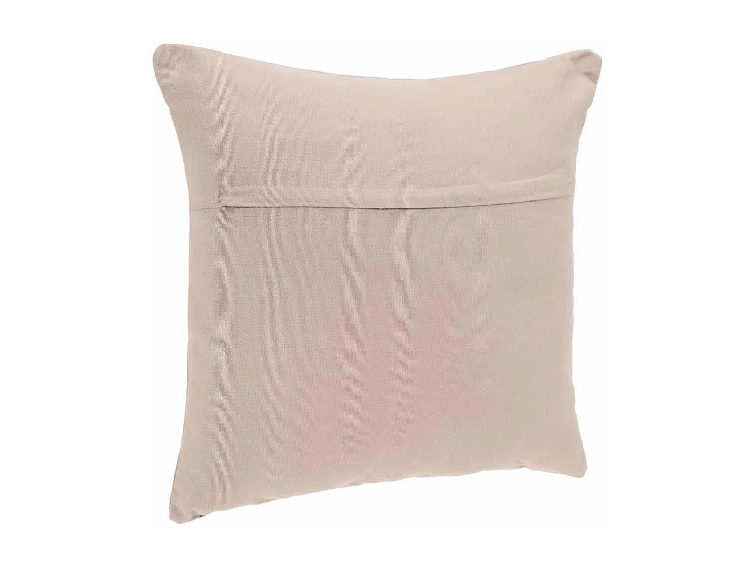 Coussin déhoussable en Coton Beige lin 38 x 38 cm