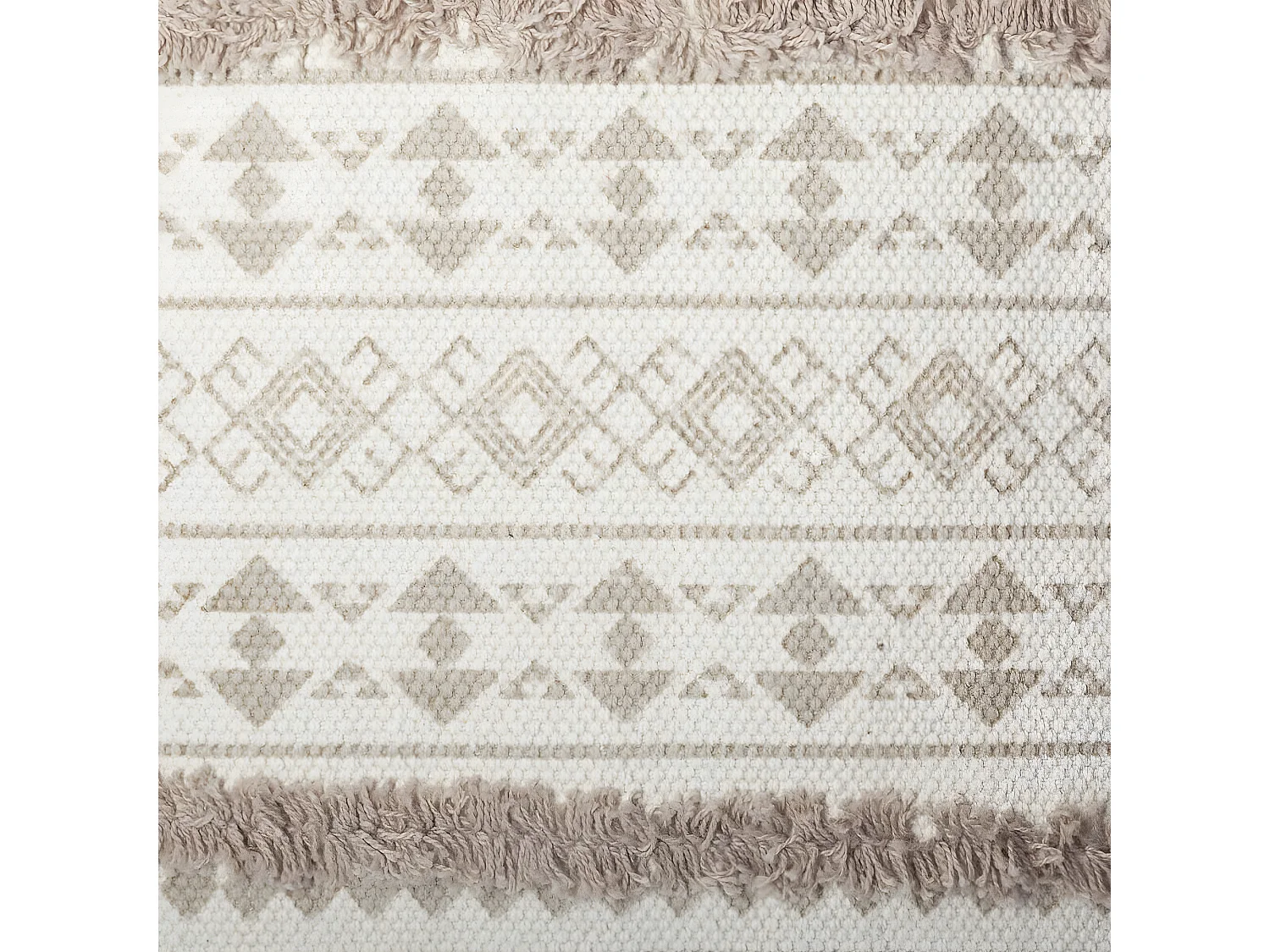 Housse de coussin  en coton Beige lin tufté 40 x 40 cm