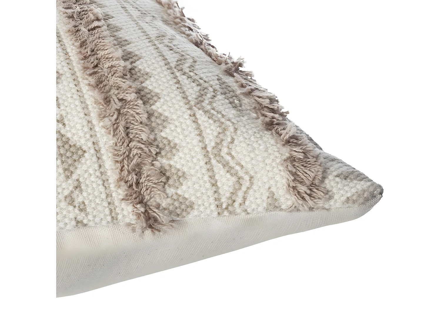 Housse de coussin  en coton Beige lin tufté 40 x 40 cm